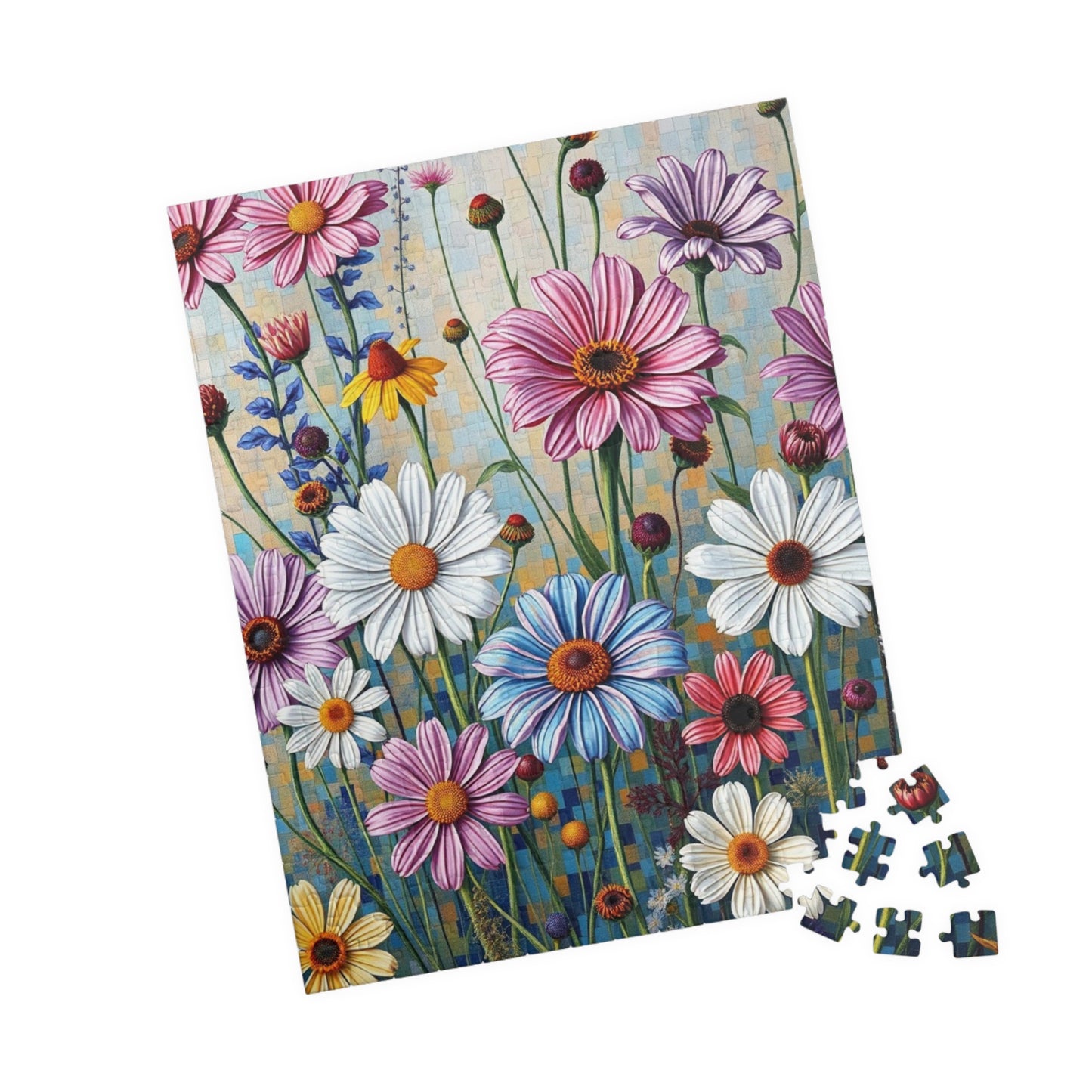 Floral Mosaic Puzzle - Beautiful Flower Design, Jigsaw Game for Nature Lovers Art Enthusiasts, Family Fun Game Puzzle The Puzzle Chest