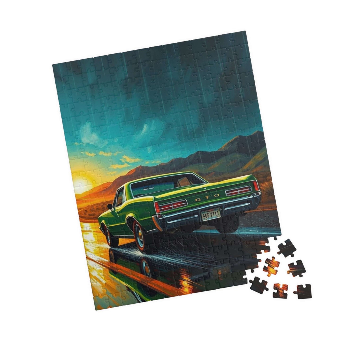 Retro Car Puzzle - 1966 GTO, Perfect for Car Lover, Family Game Night, Vintage Enthusiasts, Gifts for Him/Her, Puzzle Lover Mindful Activity Puzzle The Puzzle Chest