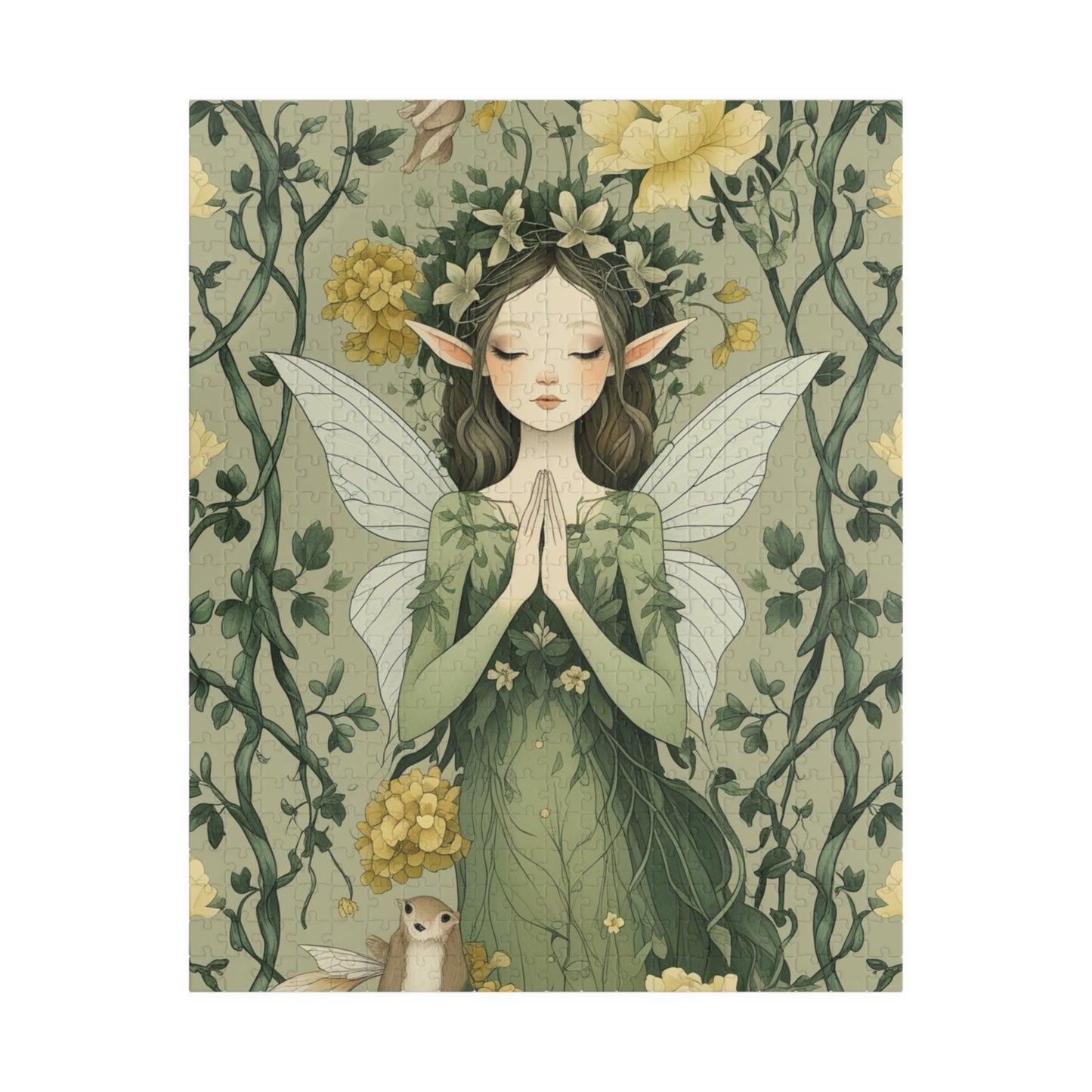 Delicate Fairy Vintage Jigsaw Puzzle Game with Cascading Flowers, Best for Gifting on Birthday, Puzzle Lover, Stress Relief Leisure Activity 520 pcs (Vertical) Puzzle The Puzzle Chest
