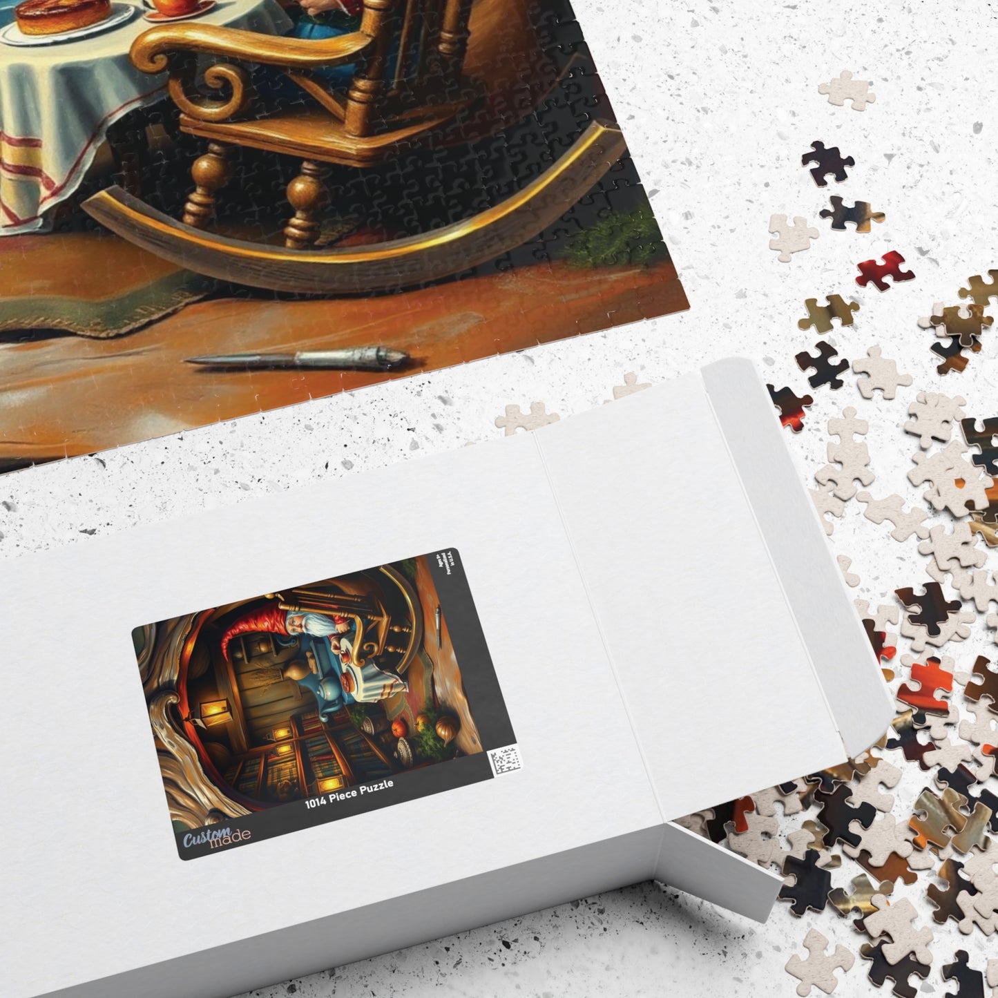 Gnome Home Inside Oak Trunk Jigsaw Puzzle, Fantasy Puzzle (110, 252, 520, 1014-Piece), Family Activity, Relaxing Hobby, Puzzle Lover Gift Puzzle The Puzzle Chest