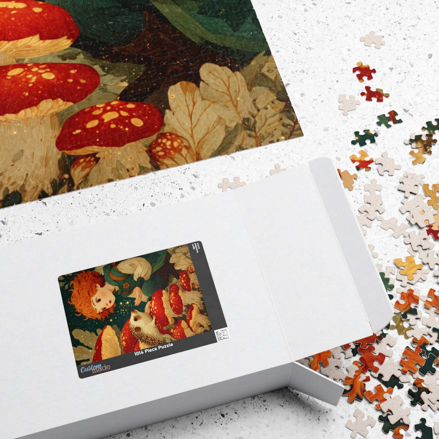 Storybook Meadow Fairy-Tale Puzzle, Whimsical Girl and Hedgehog Jigsaw Game for Family Fun Activity, Gift Idea, Nature Theme Brain Teaser Puzzle The Puzzle Chest
