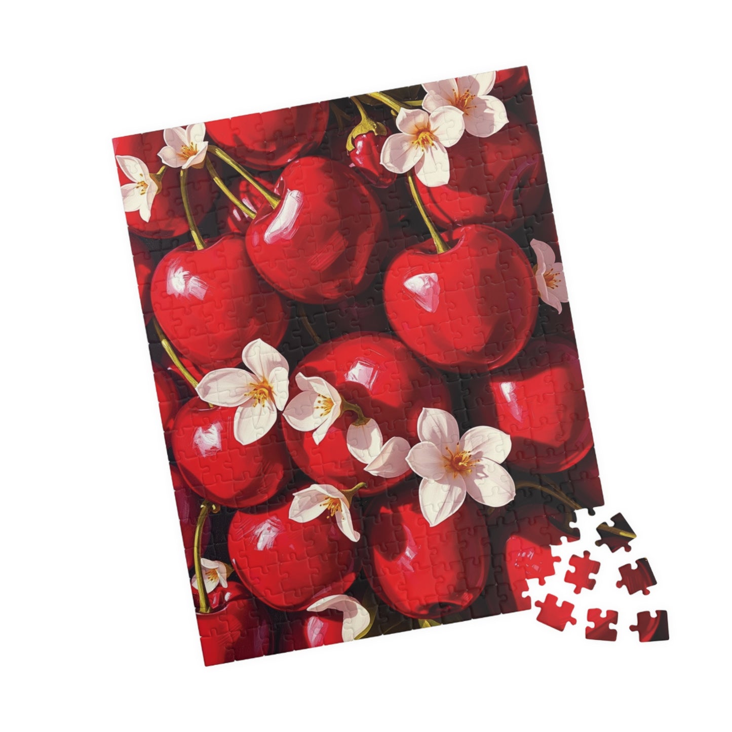 Chaotic Collage Cherry Puzzle, Fruit and Flower Jigsaw Game, Bold and Aesthetic Jigsaw for Puzzle Lovers and Art Enthusiasts, Mindful Puzzle The Puzzle Chest