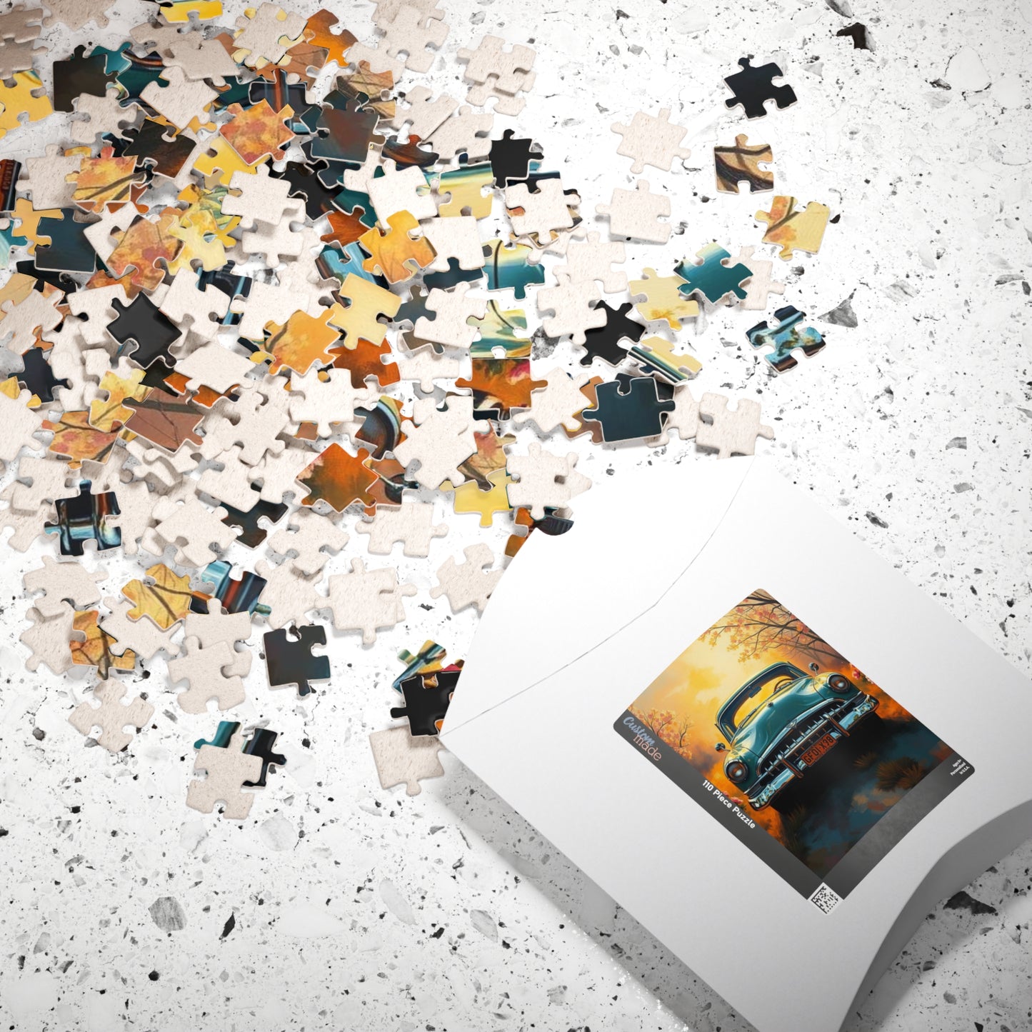 Fall Vintage Car Puzzle - 110, 252, 520, 1014-piece, Nostalgic Autumn Jigsaw for Car Lovers, Gift for Father's Day, Family Game Night Puzzle The Puzzle Chest