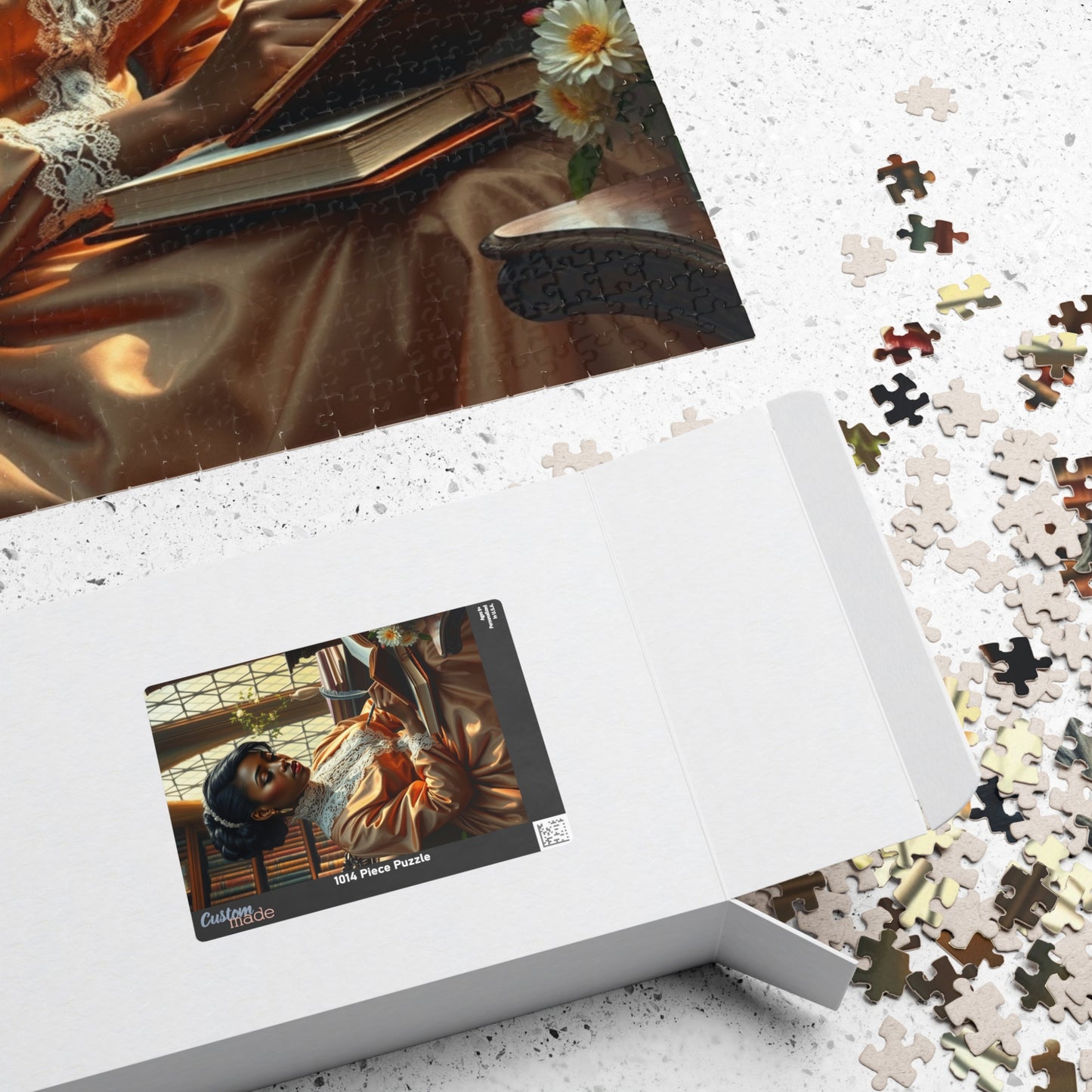 African American Woman Puzzle, Victorian Era Black Woman Reading Jigsaw, Family Game Night, Creative Activity, Black History Month Gift Puzzle The Puzzle Chest