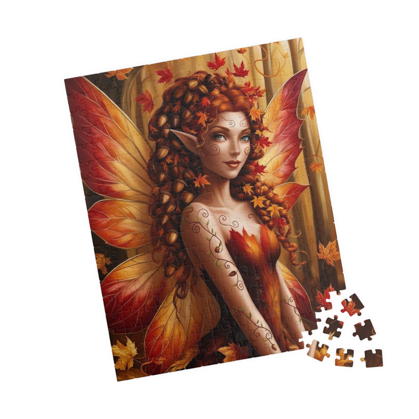 Autumn Fairy Puzzle - Enchanting Fall Artwork, 110, 252, 520, 1014-piece, Gift for Puzzle Lovers, Cozy Nights, Relaxing Activities, Family Puzzle The Puzzle Chest