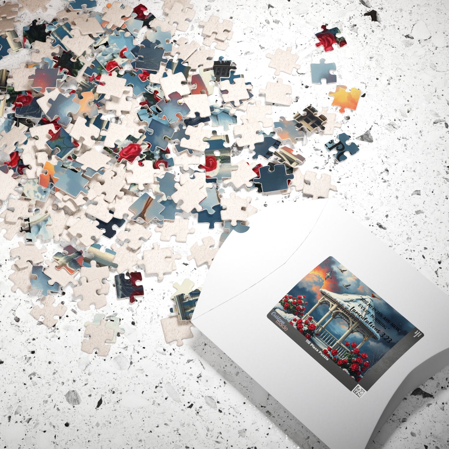Morning Mercies Christian Jigsaw Puzzle - Inspirational Bible Quote for Faith and Encouragement, Lamentations 3:23, Religious Gift Puzzle The Puzzle Chest