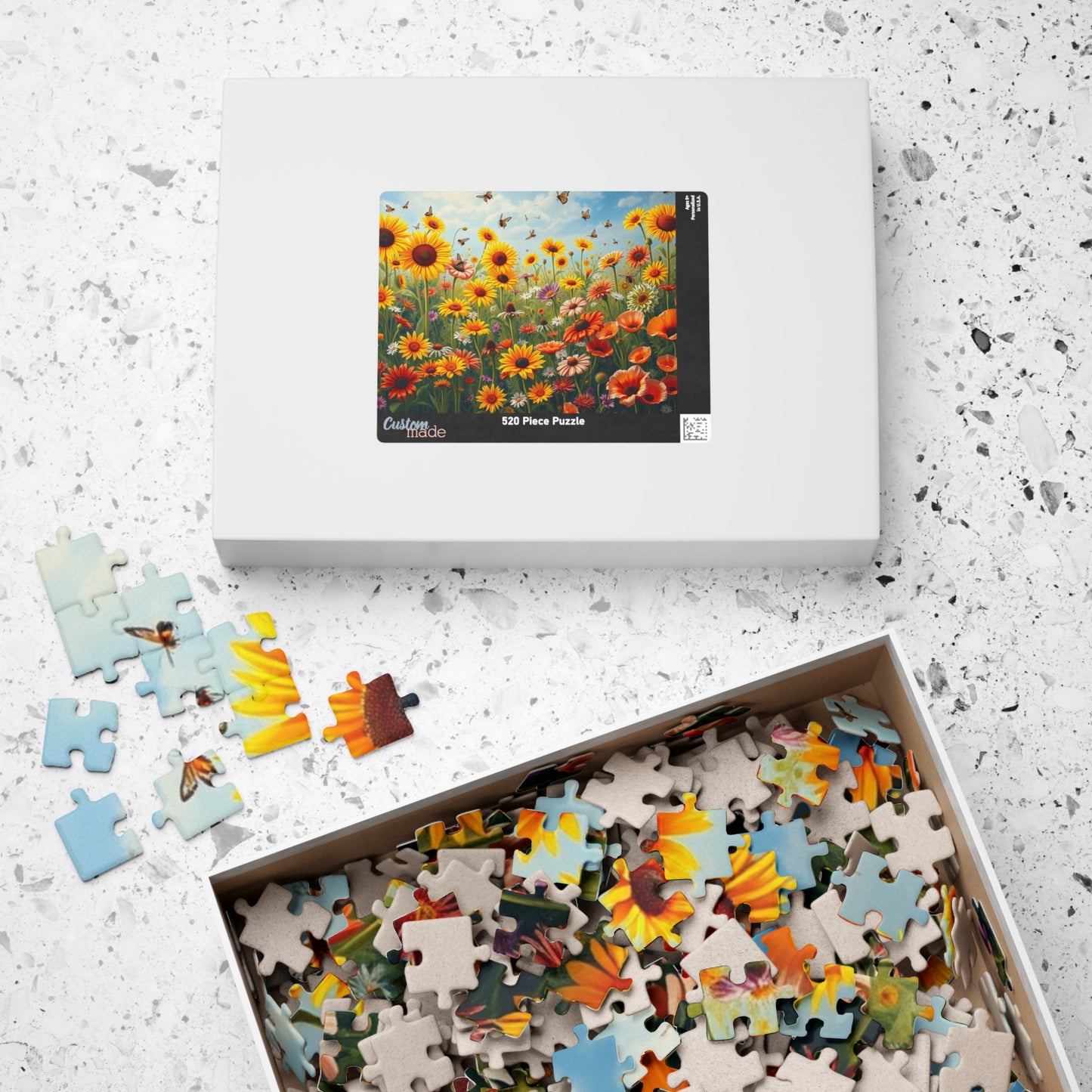 Bright Floral Puzzle | Nature Lovers Gift, 110-1014 Piece Botanical Adult Jigsaw Puzzle, Gift for Flower Enthusiast, Quiet Leisure Activity Puzzle The Puzzle Chest