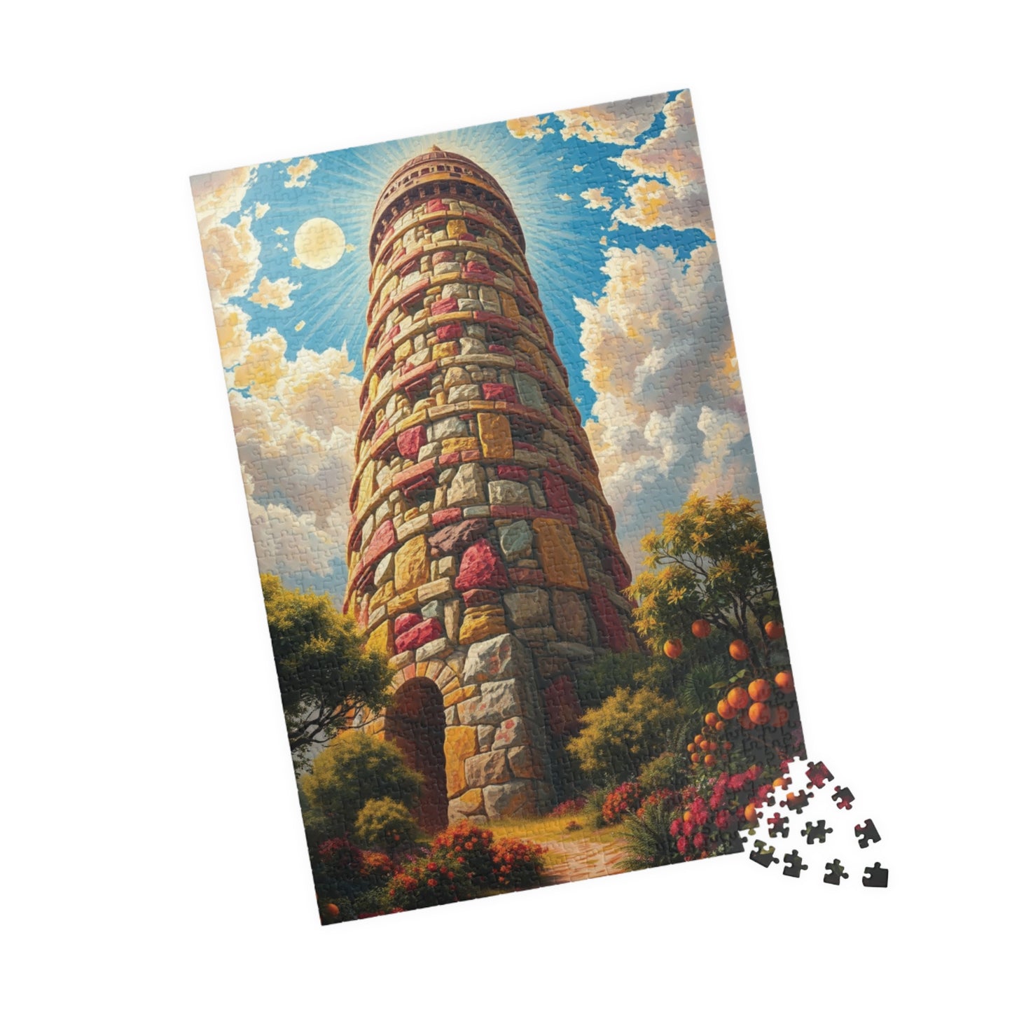 Epic Biblical Tower of Babel Jigsaw Puzzle, Biblical History Christian Symbolism, Ideal Gift for Religious Puzzle Lover and Art Enthusiast