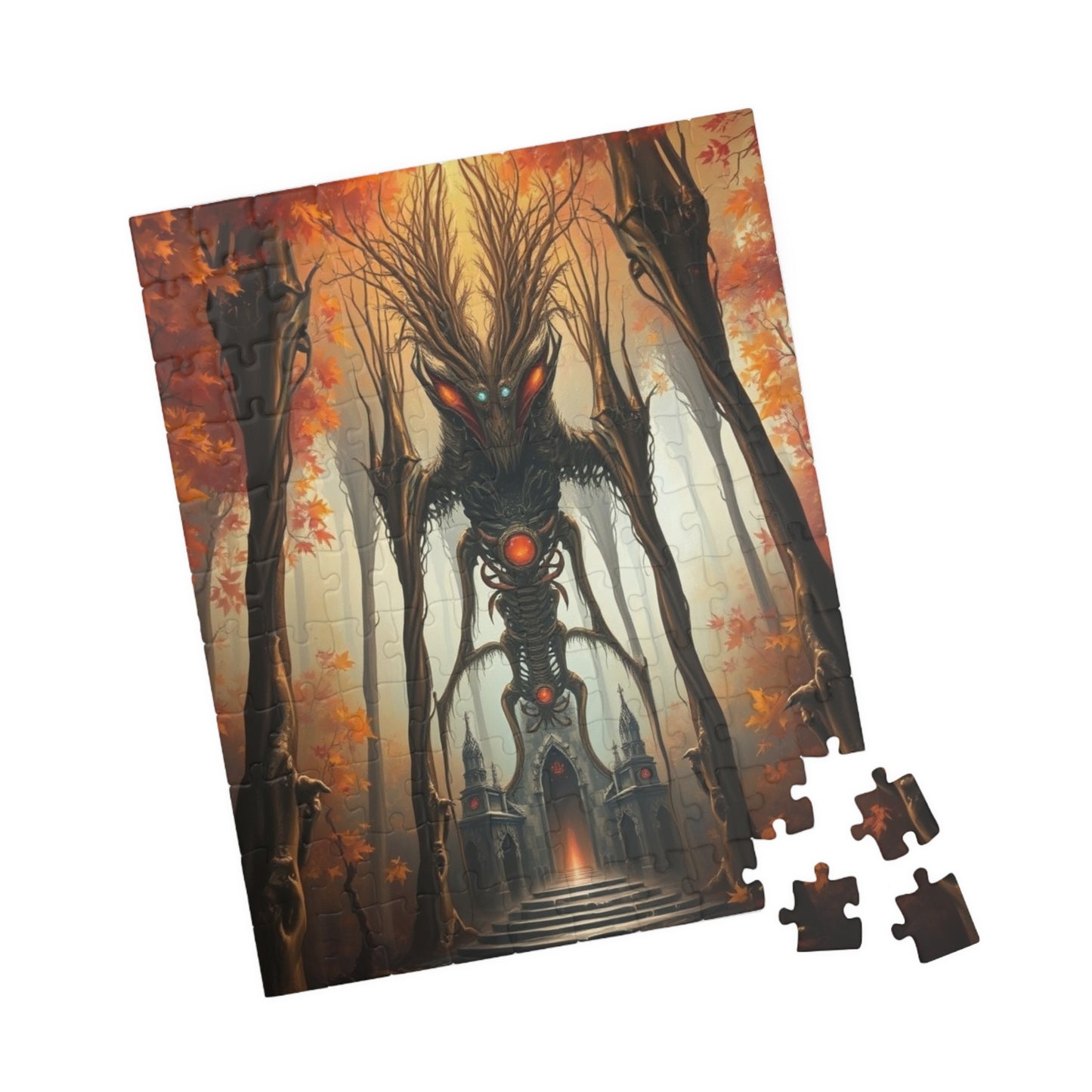 Enigmatic Forest Creature Puzzle | 110, 252, 520, 1014-piece | Dark Fantasy Art, Unique Gift for Puzzle Lover, Cozy Nights Solo Fun, Mindful Puzzle The Puzzle Chest