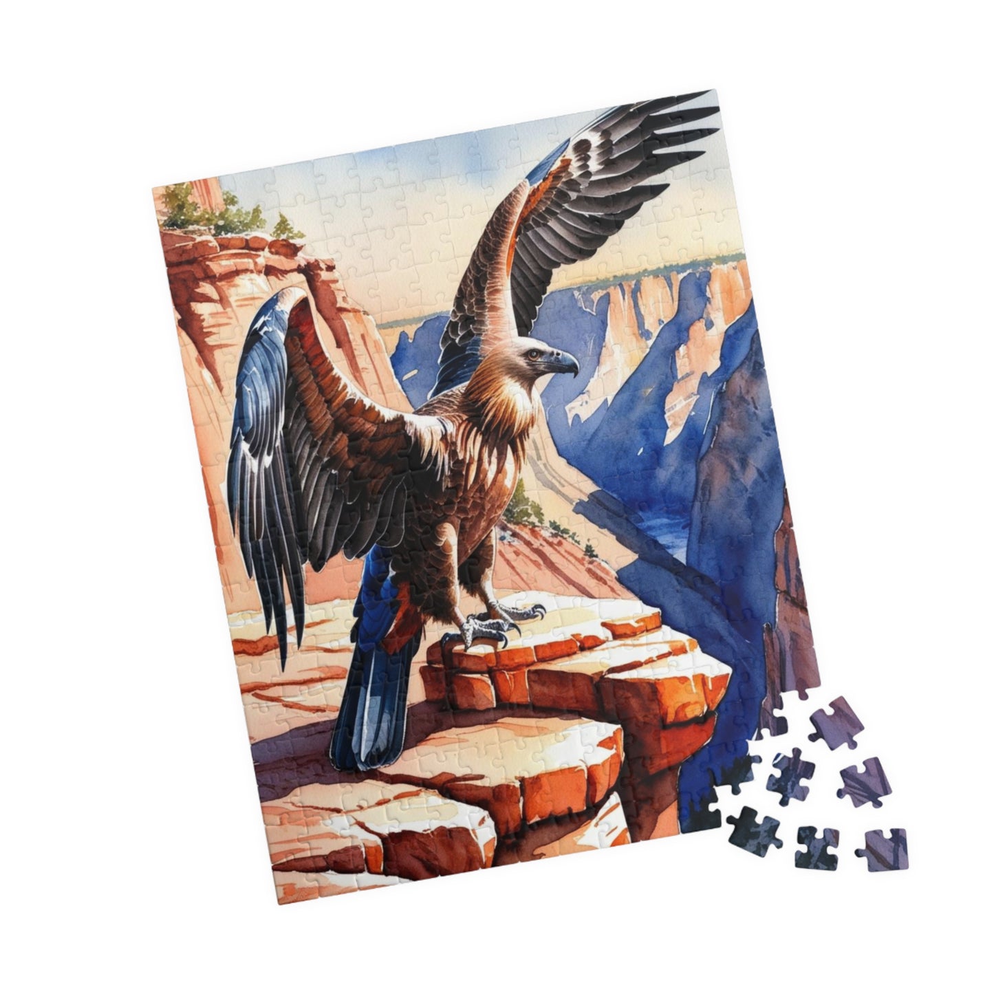 Puzzle - Golden Eagle Canyon Jigsaw Puzzle, 110/252/520/1014 Pieces, Wildlife Lover Gift, Nature Scene Art, Brain Teaser Game, Relaxing Puzzle The Puzzle Chest