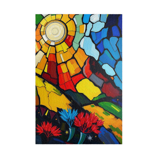 Radiant Horizons Jigsaw Puzzle - Stained Glass Style 1014 pcs (Vertical) Puzzle The Puzzle Chest