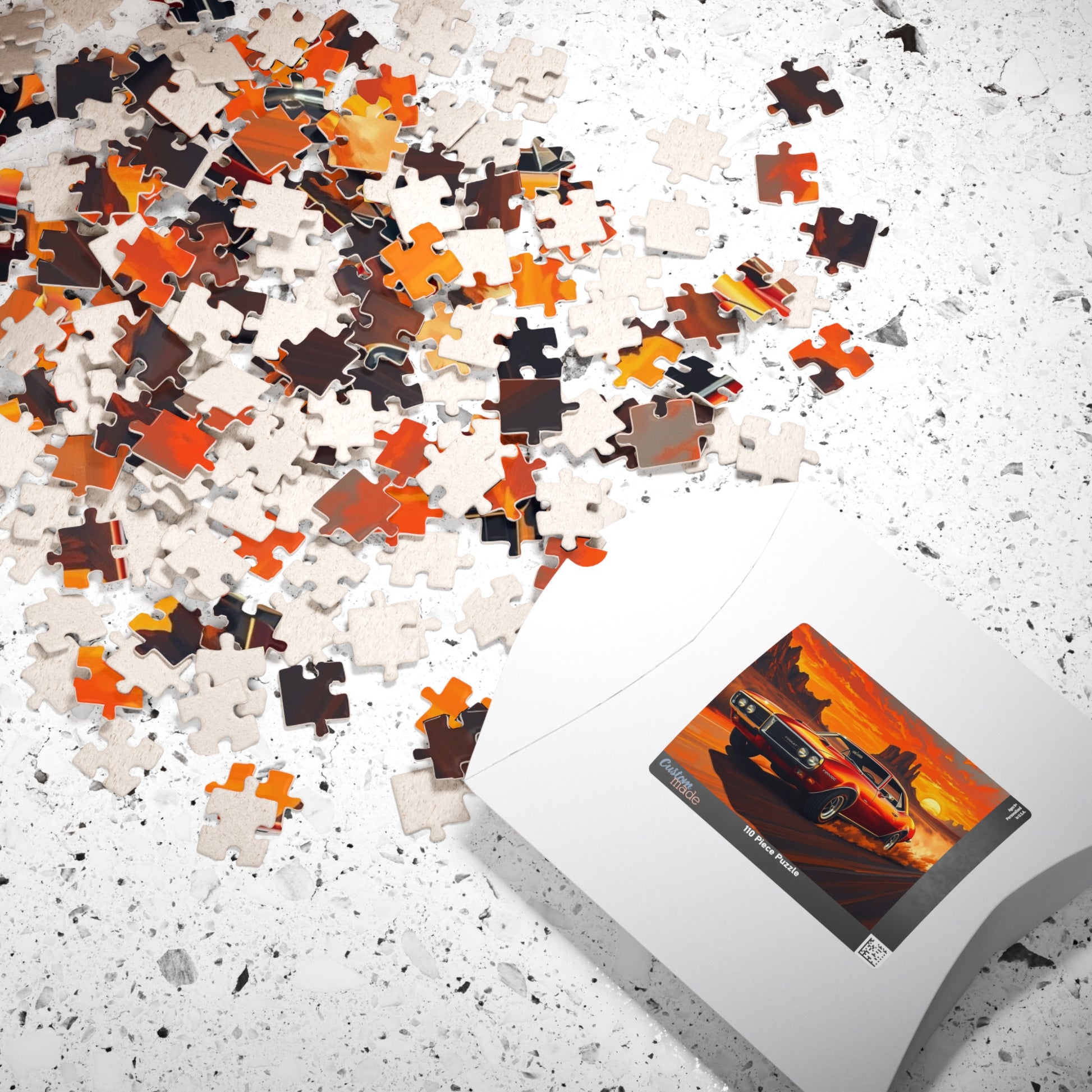 Vintage Muscle Car Jigsaw Puzzle, Classic 1967 Firebird, Iconic Vehicle in the Desert Scene, Classic Car Puzzle The Puzzle Chest