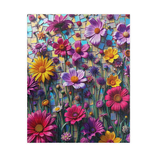 Floral Mosaic Puzzle, 110-1014 Pieces, Flower Jigsaw Game, Relaxing Family Activity, Gift for Puzzle Lovers and Art Enthusiasts, Frameable 110 pcs (Vertical) Puzzle The Puzzle Chest