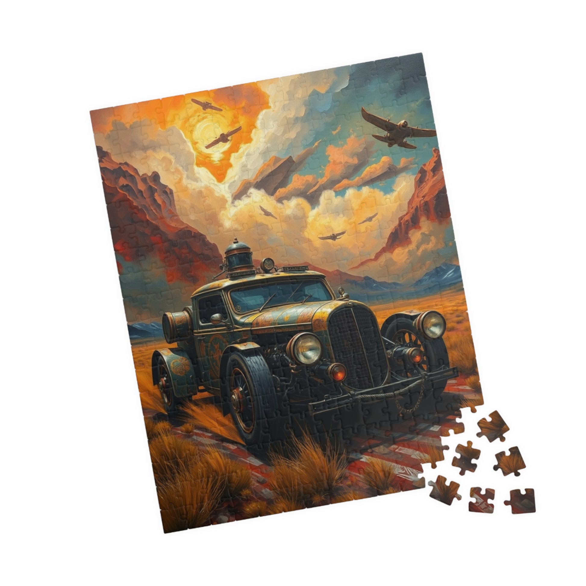 Vintage Car Puzzle, Nostalgic Jigsaw, Classic Auto Art Puzzle The Puzzle Chest