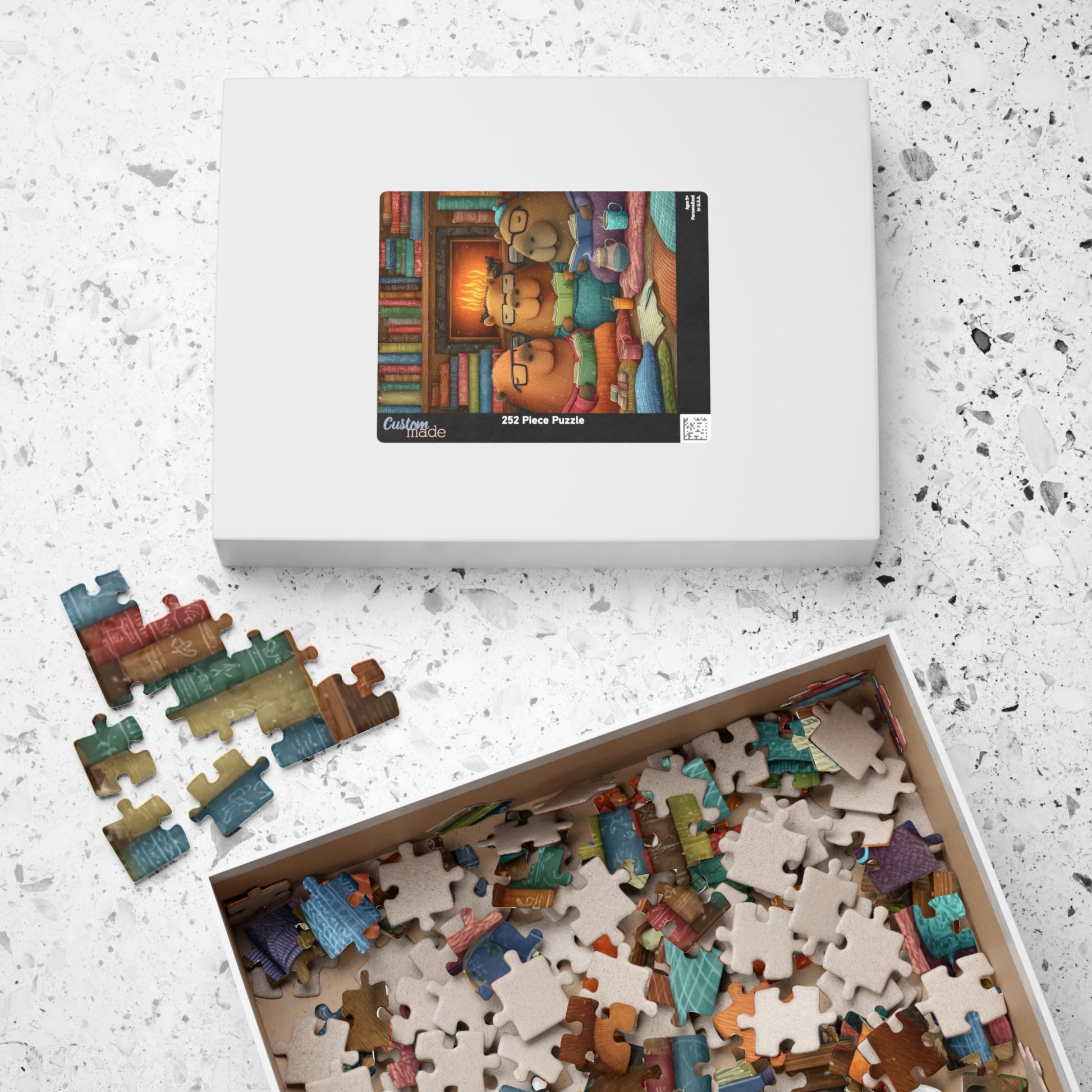 Capybaras Cozy Library Puzzle - Cartoon Animal Jigsaw Game Puzzle The Puzzle Chest