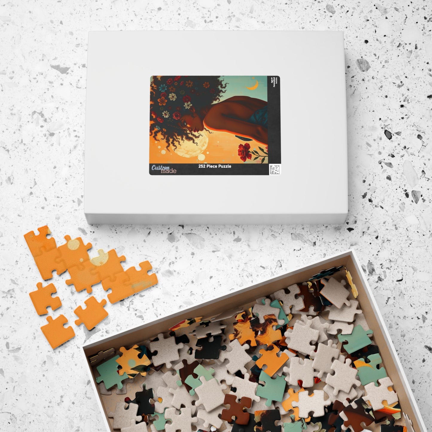 Black Art Jigsaw Puzzle - African American Woman, Gift for Afrocentric Art Lover, Fun Family Game Night, Mindfulness Activity Brain Teaser Puzzle The Puzzle Chest