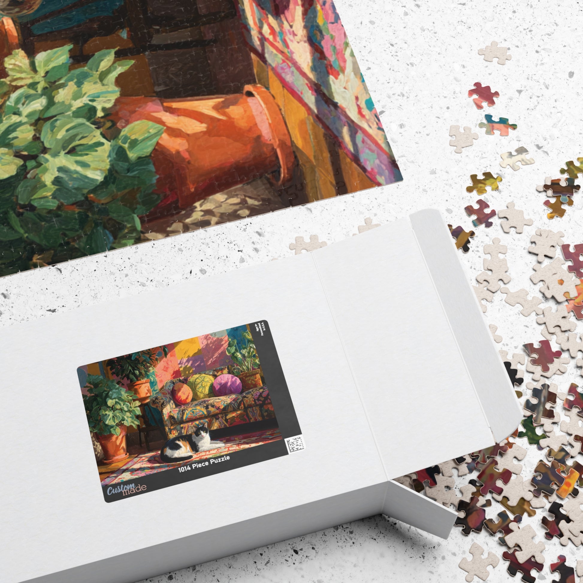 Cat in the Sunny Room – Warm Fauvist Cat Jigsaw Puzzle, Animal Theme Light-Filled Art Puzzle Puzzle The Puzzle Chest