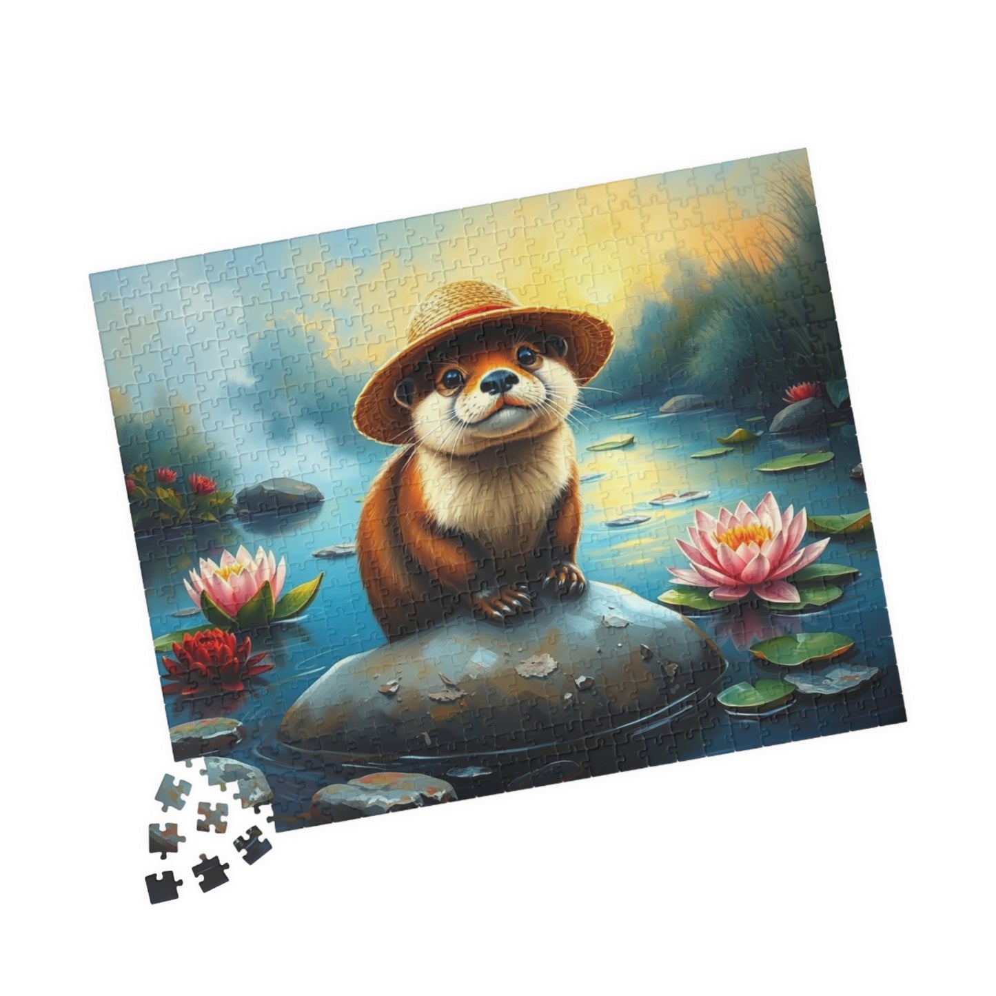 Adorable Otter Jigsaw Puzzle - Perfect for Family Fun, Gift for Nature Lover and Puzzle Enthusiasts, Brain Teaser Puzzle The Puzzle Chest