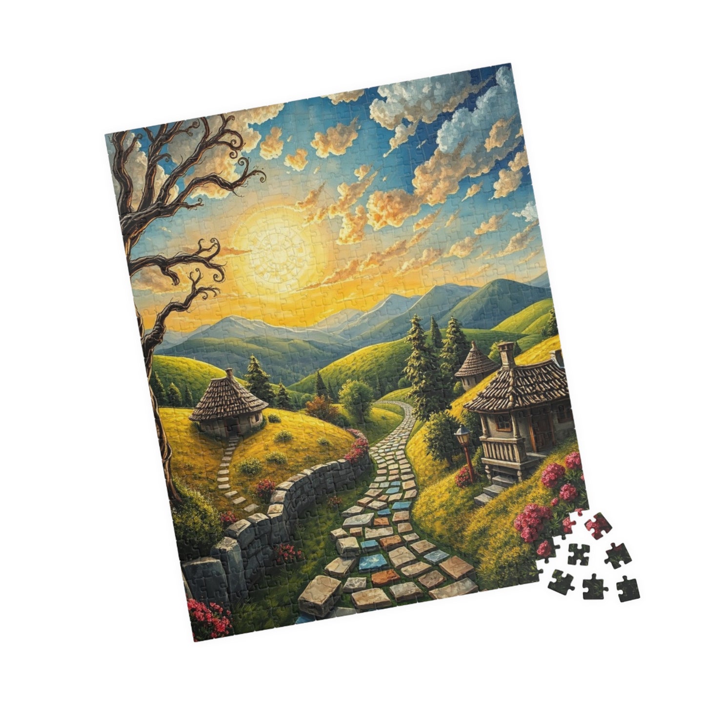 Scenic Mosaic Landscape Puzzle, 110-1014 Piece Jigsaw, Game Night Fun, Collectible Art, Family Activity Solo Fun, Gift for Puzzle Lovers Puzzle The Puzzle Chest