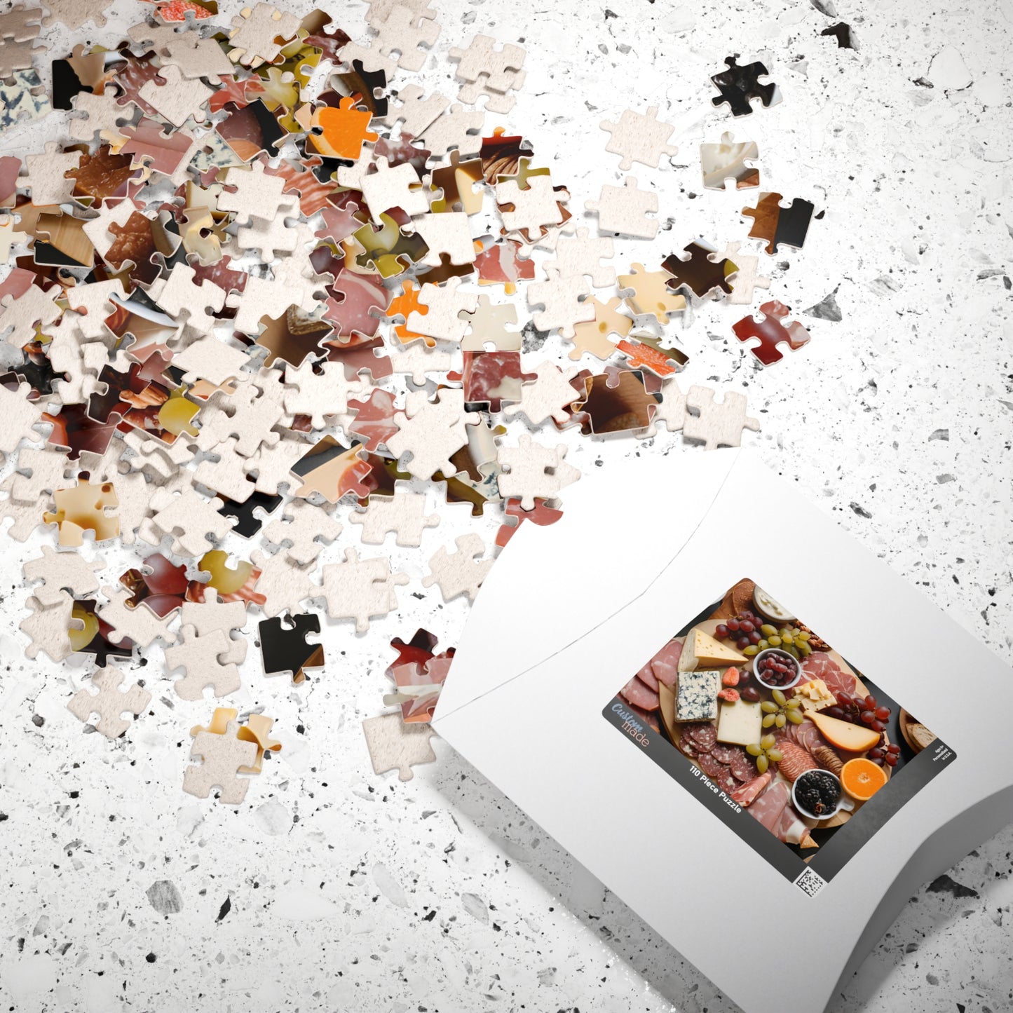 Gourmet Cheese and Charcuterie Puzzle, Fun Family Activity, Puzzle Gift for Food Lovers, Perfect for Game Night, Evening Gatherings, 110-1014 Puzzle The Puzzle Chest