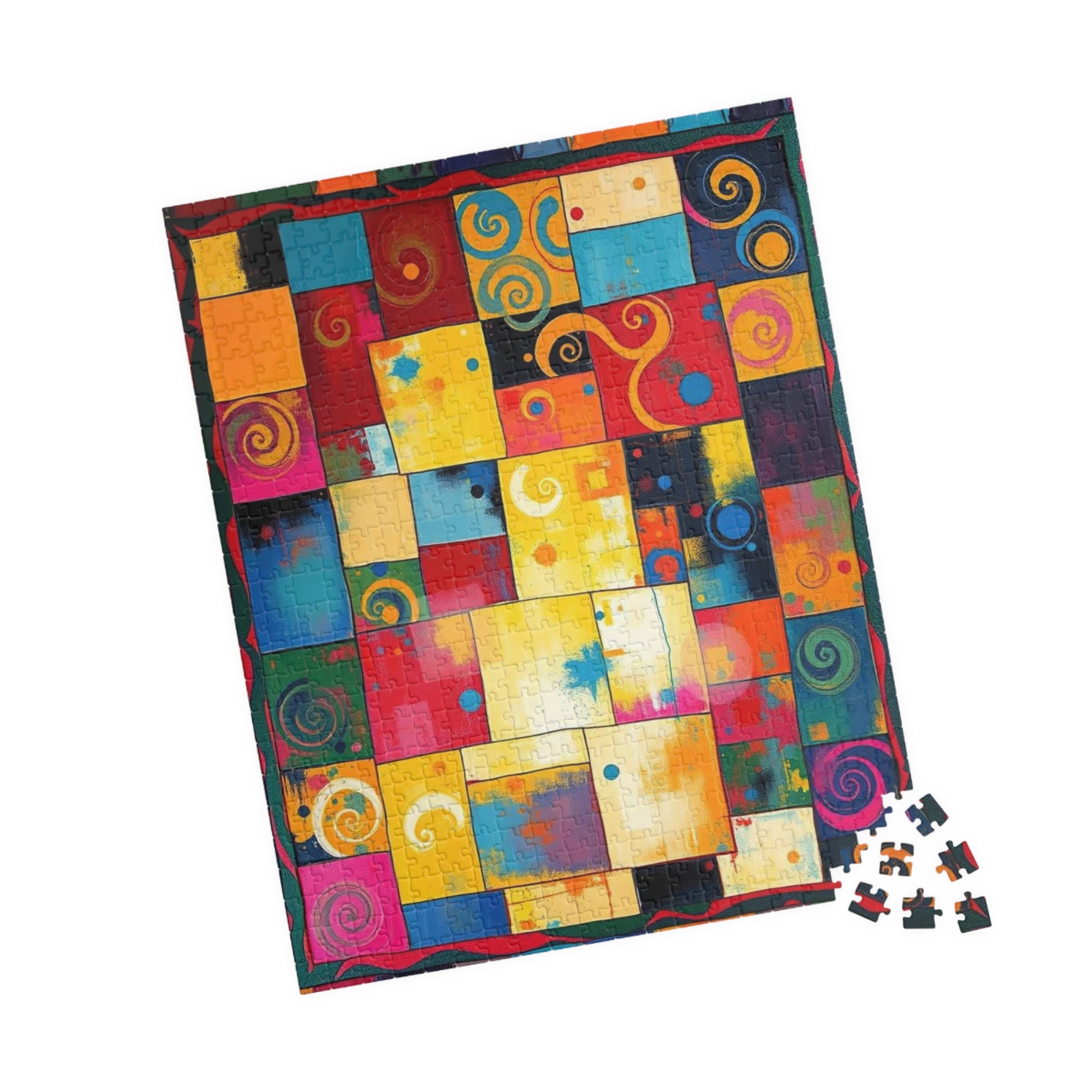 Colorful Abstract Puzzle - Modern Art Tabletop Jigsaw Game Puzzle The Puzzle Chest