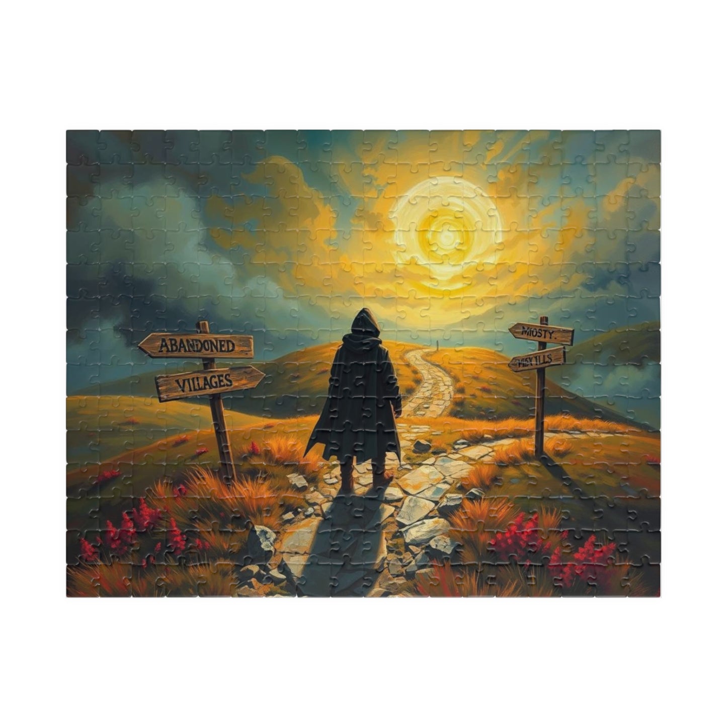 Crossroads of the Forsaken Jigsaw Puzzle, Gothic Puzzle, Mystical Journey Puzzle, Perfect for Game Night, Solo Fun, Gifts, and Home Decor 252 pcs (Horizontal) Puzzle The Puzzle Chest