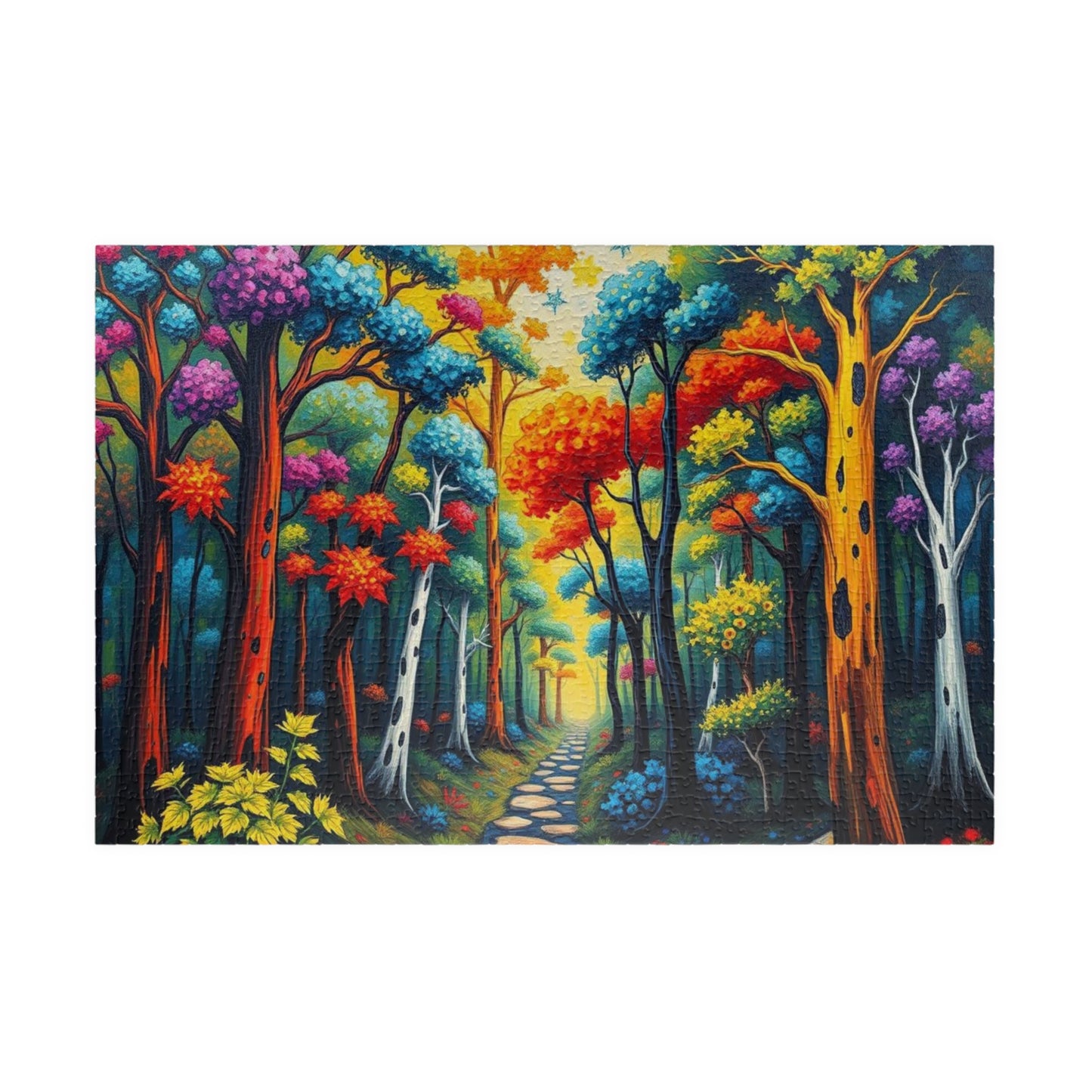 Colorful Forest Puzzle Jigsaw Game for Relaxation and Fun, Gift for Nature Lovers, Family Activity, 110, 252, 520, 1014-piece Brain Teaser 1014 pcs (Horizontal) Puzzle The Puzzle Chest