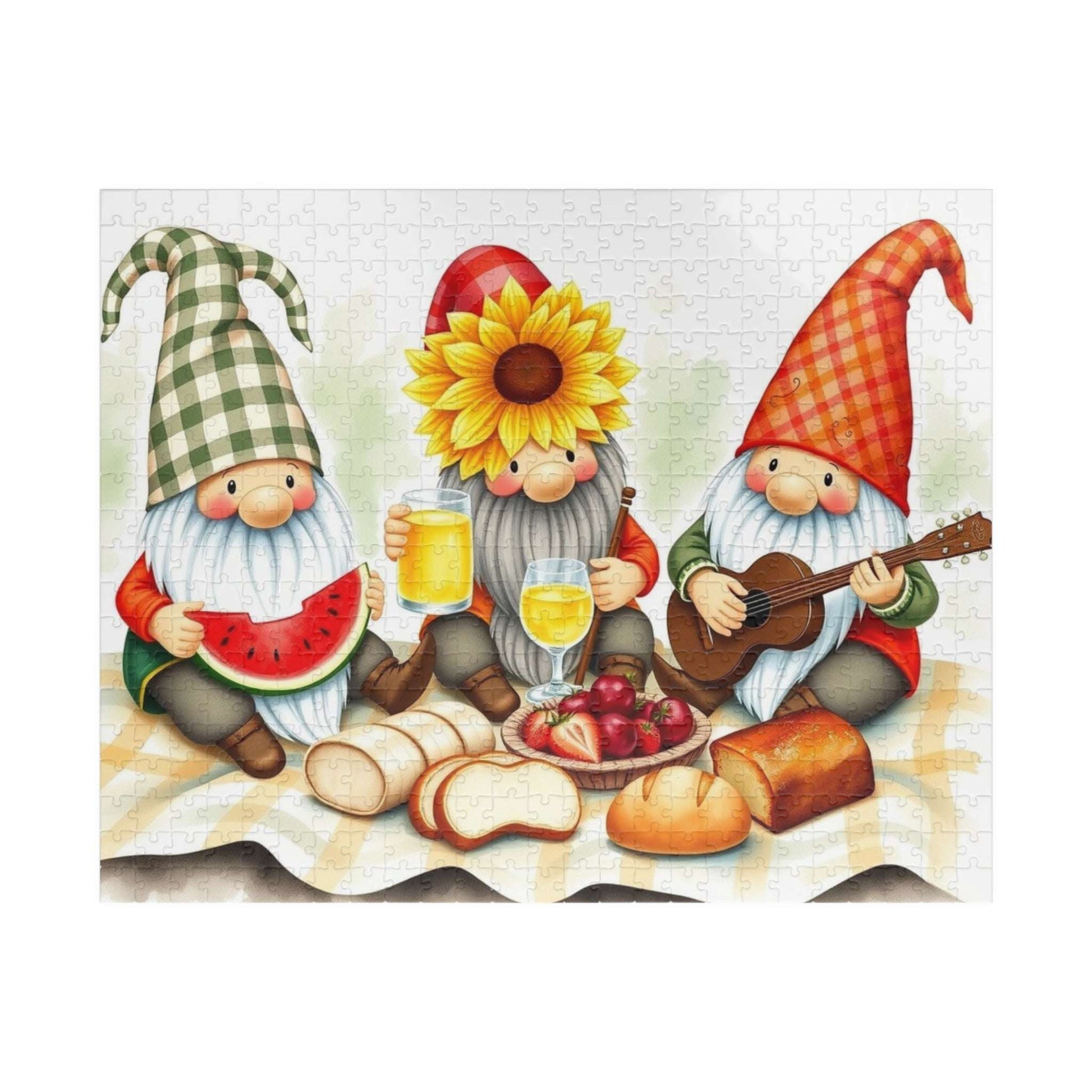 Gnome Picnic Puzzle - Summer Theme Jigsaw Game Puzzle The Puzzle Chest