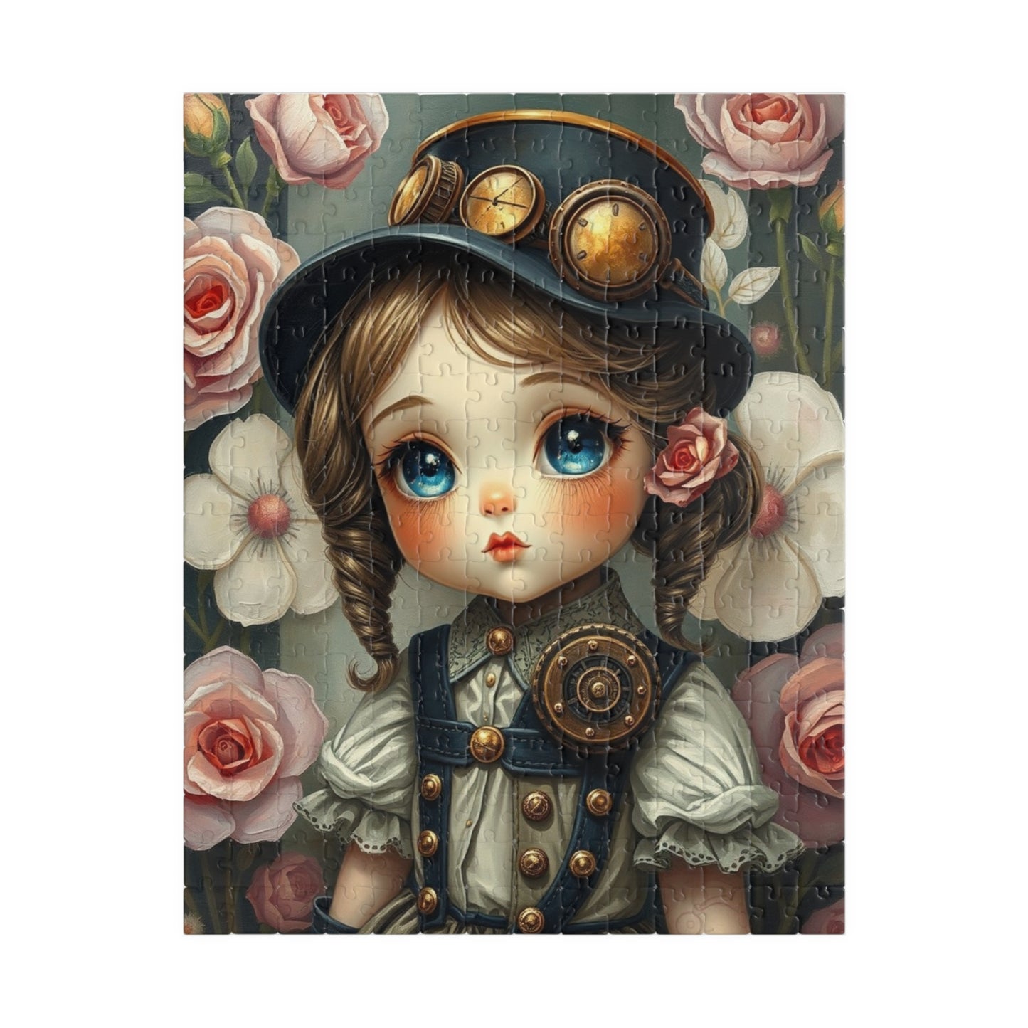Whimsical Victorian Girl Puzzle, 110-1014 Piece Steampunk Jigsaw Game, Family Game, Gift for Adult and Teen Puzzle Lover, Home Entertainment 252 pcs (Vertical) Puzzle The Puzzle Chest