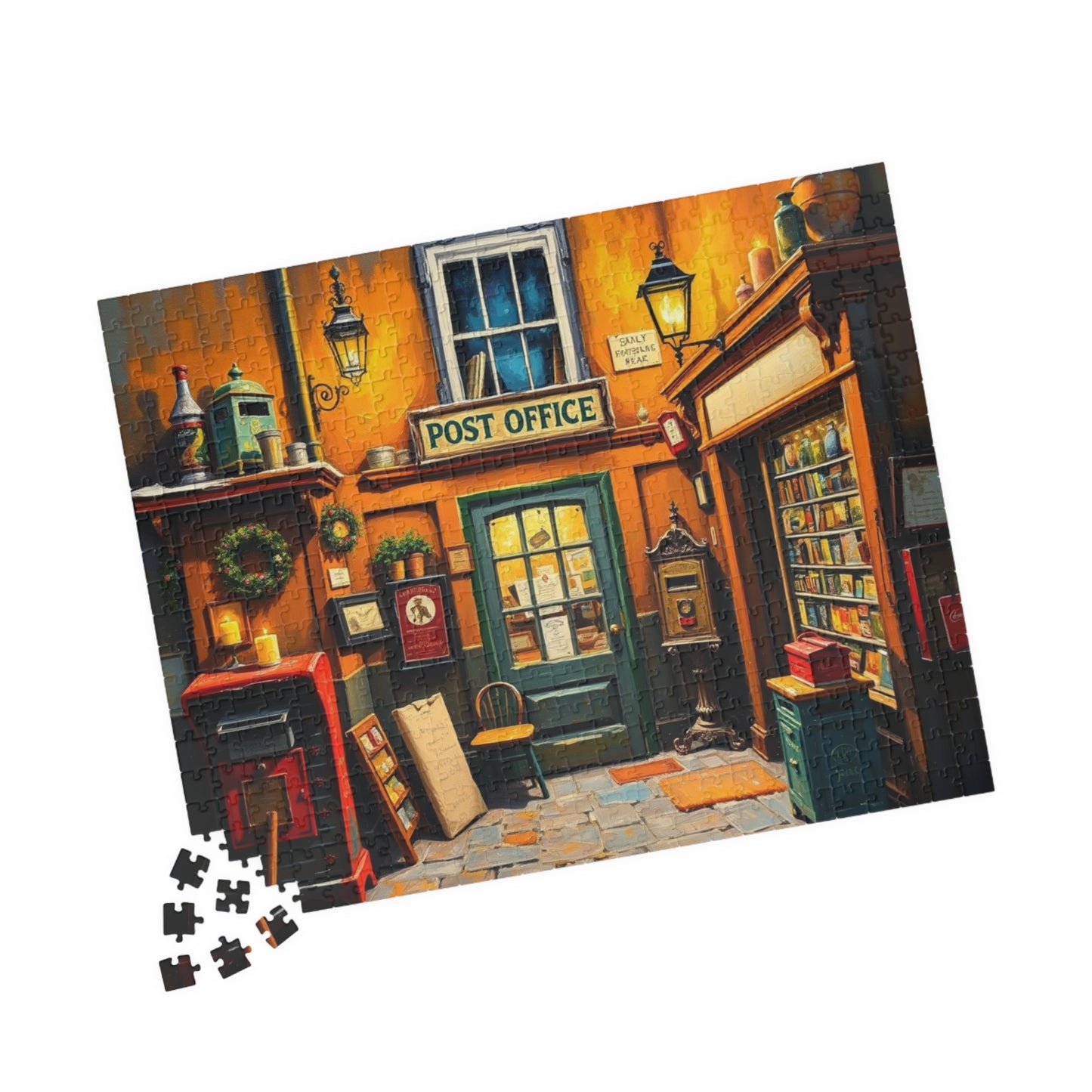 Jigsaw Puzzle, Vintage Post Office Scene, 252 Piece Puzzle, Nostalgic Jigsaw, Charming Post Office Puzzle, Retro Puzzle, Relaxing Puzzle Puzzle The Puzzle Chest