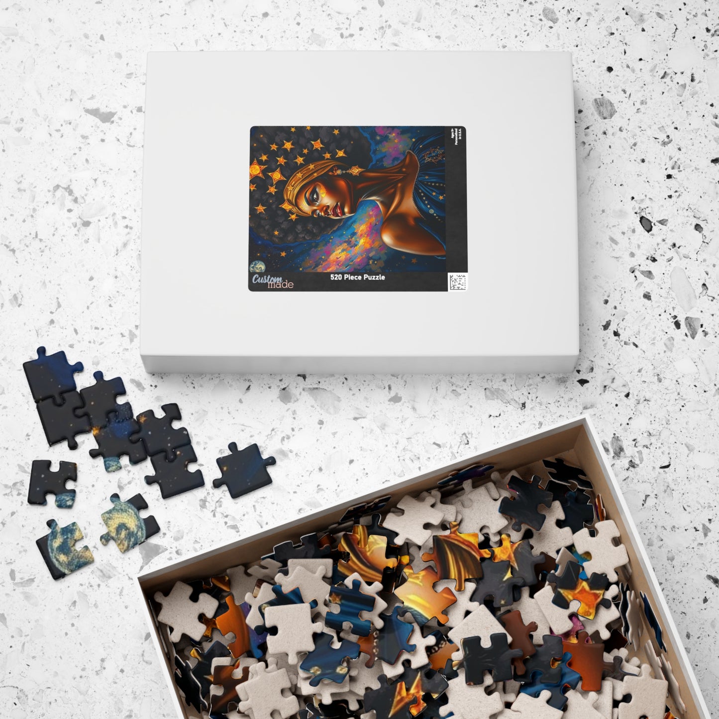 Regal Black Woman Puzzle, Afro Art Jigsaw Game for Adults and Teens, African American Puzzle Lover Gift, Family or Solo Home Entertainment Puzzle The Puzzle Chest