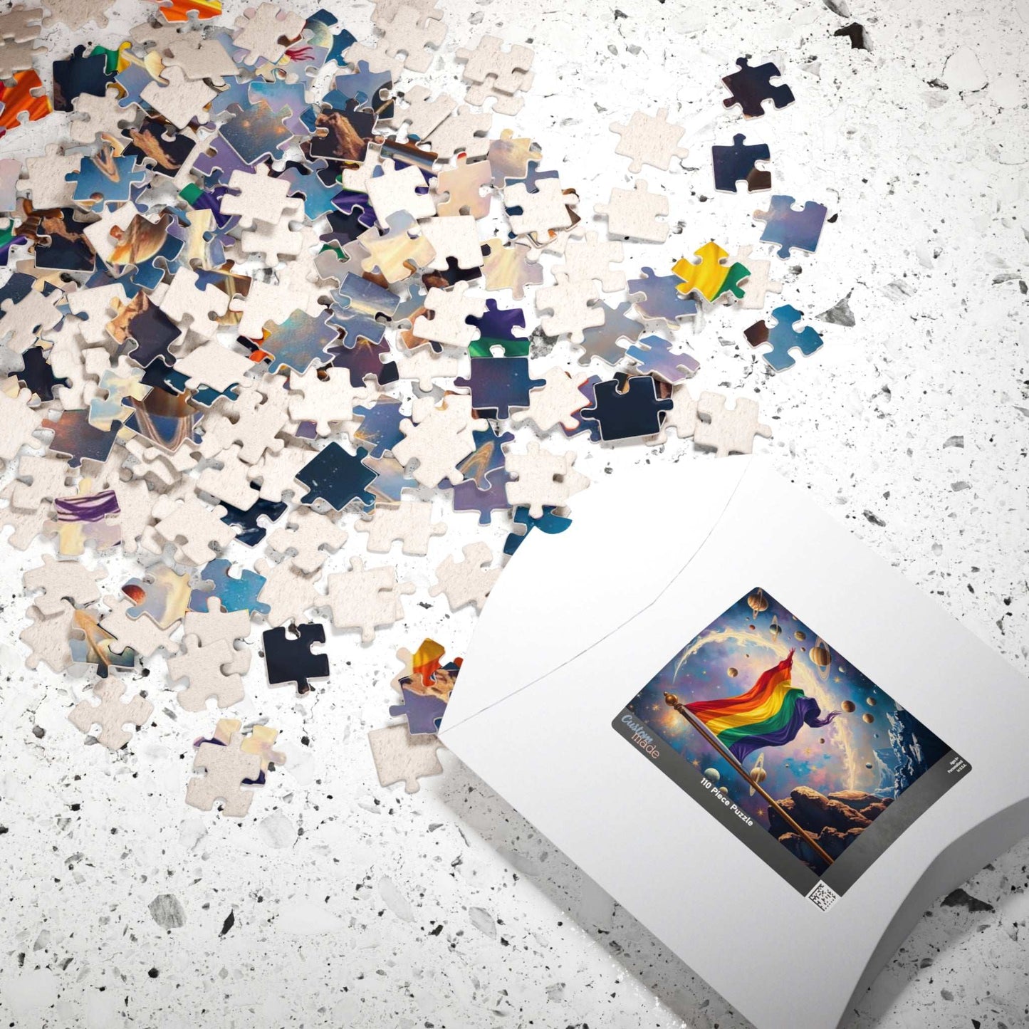 Space Pride Flag Jigsaw Puzzle - 110-1014 Piece LGBTQ+ Gift, Puzzle Enthusiast, Fun Family Activity, Colorful Decor, Inclusive Hobby Puzzle The Puzzle Chest