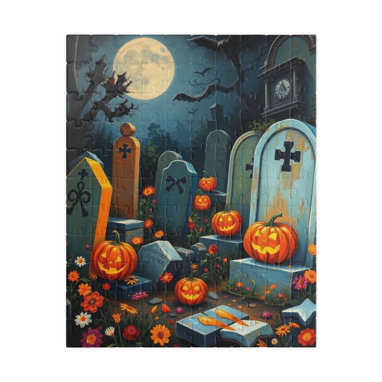 Tomb Tune Parade - Spooky Cemetery Halloween Puzzle, Fall Puzzle for Adults for Family or Solo Fun, Mental Exercise, Gift Idea for Friends