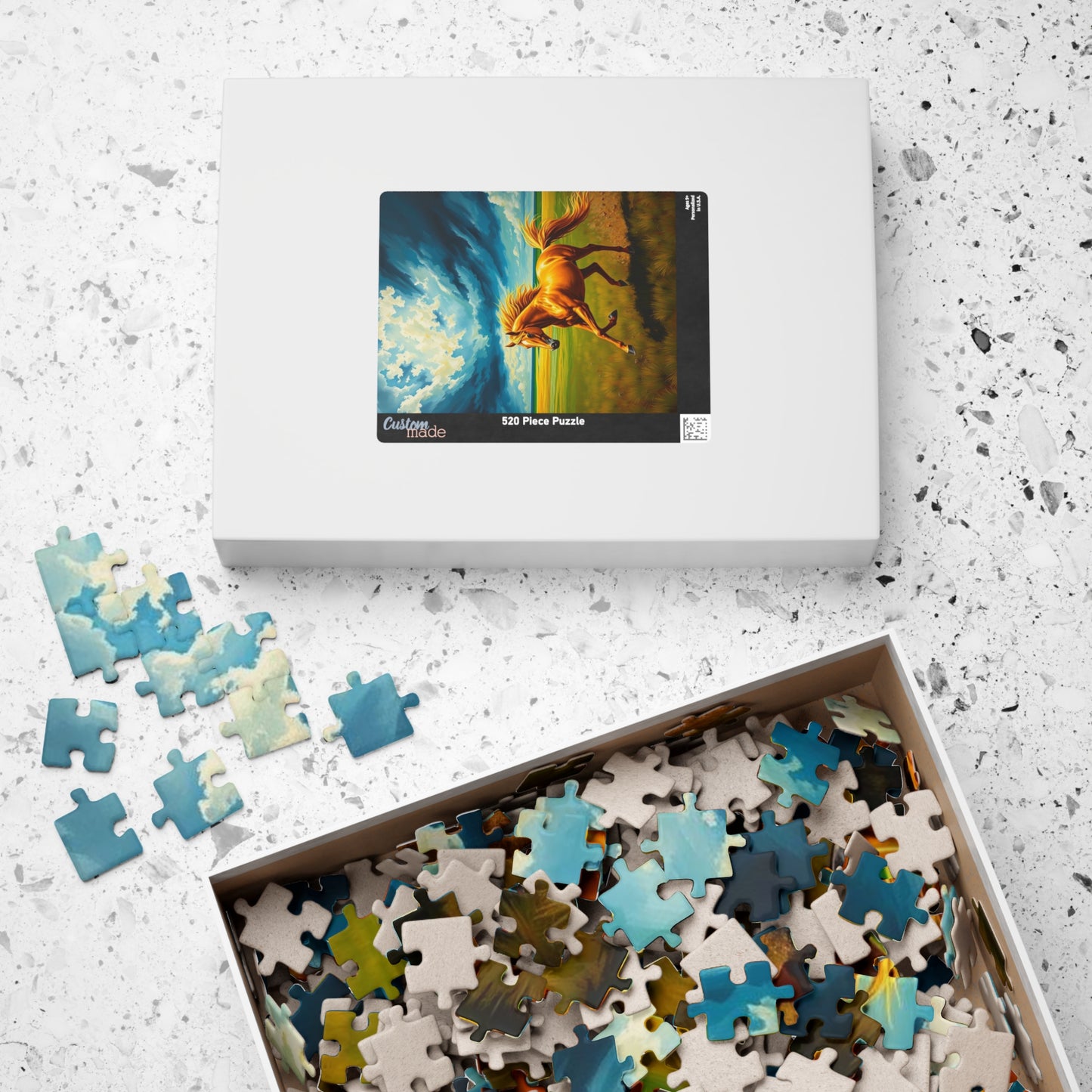 Majestic Running Horse Jigsaw Puzzle, Equestrian Gift for Animal Lover, Family Game Night, Solo Fun Mindfulness Activity, Home Entertainment Puzzle The Puzzle Chest