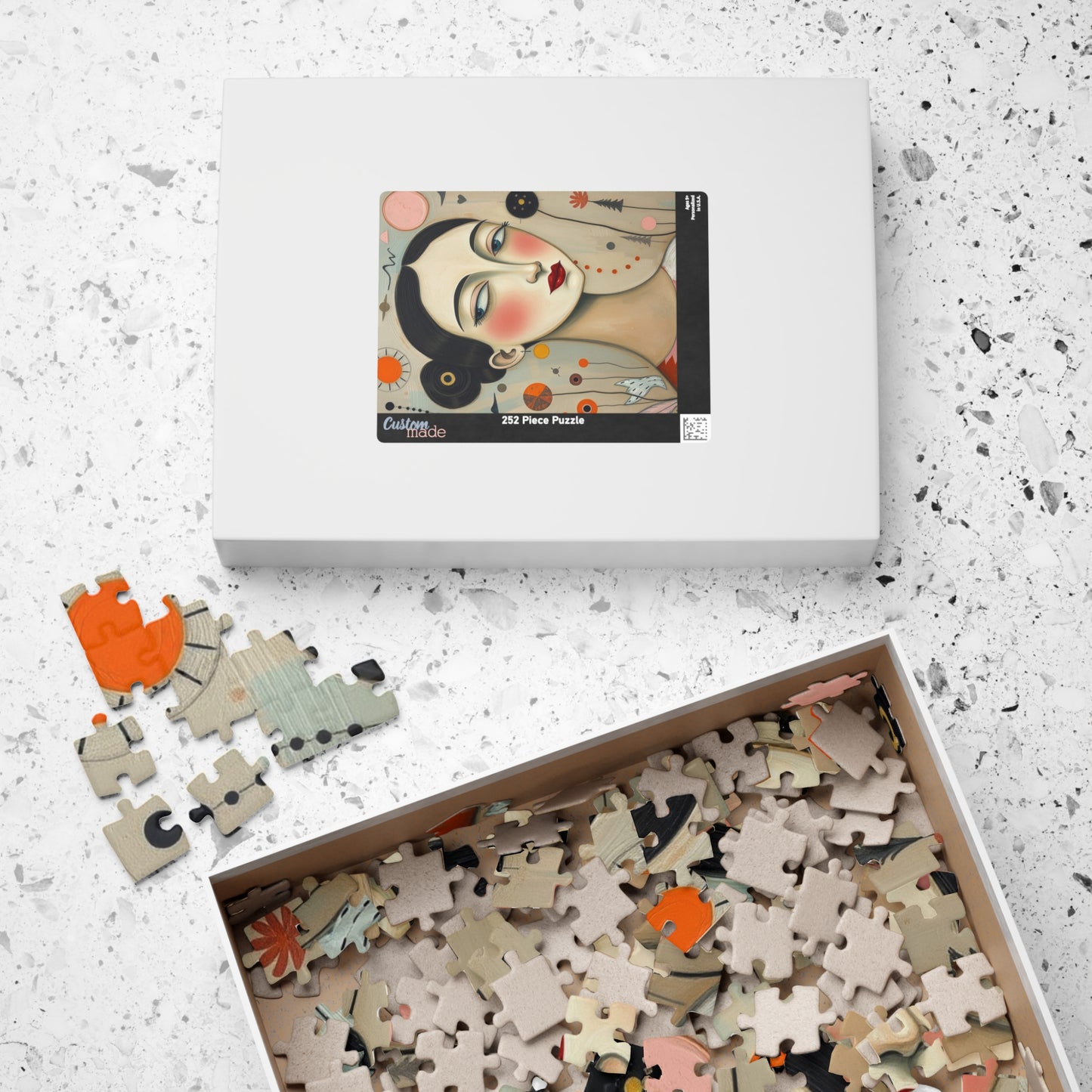 Jigsaw Puzzle, Surreal Woman Portrait in Soft Pastel Colors, 110-1014 Piece Artistic Mindfulness Activity, Home Entertainment, Gift for Her Puzzle The Puzzle Chest