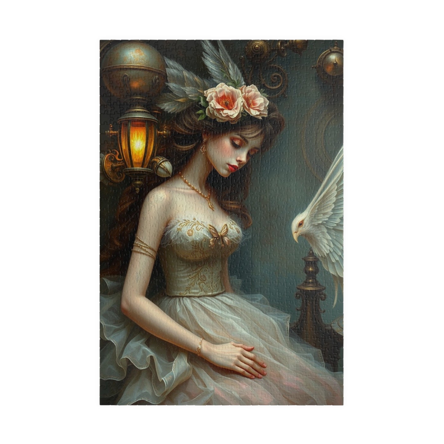 Elegant Steampunk Art Puzzle, Vintage Beauty Puzzle, Unique Gift for Art Lovers, Ideal for Family Game Night, Stress Relief Activity 1014 pcs (Vertical) Puzzle The Puzzle Chest