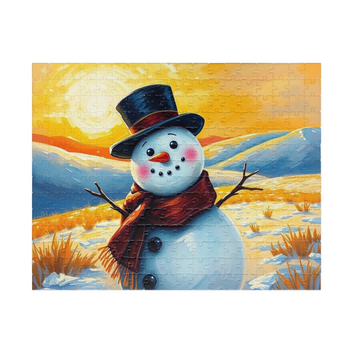 Lonely Snowman Puzzle, 110-1014 Piece Nostalgic Winter Jigsaw Game for Adults, Family Fun, Holiday Entertainment, Gift for Puzzle Lovers