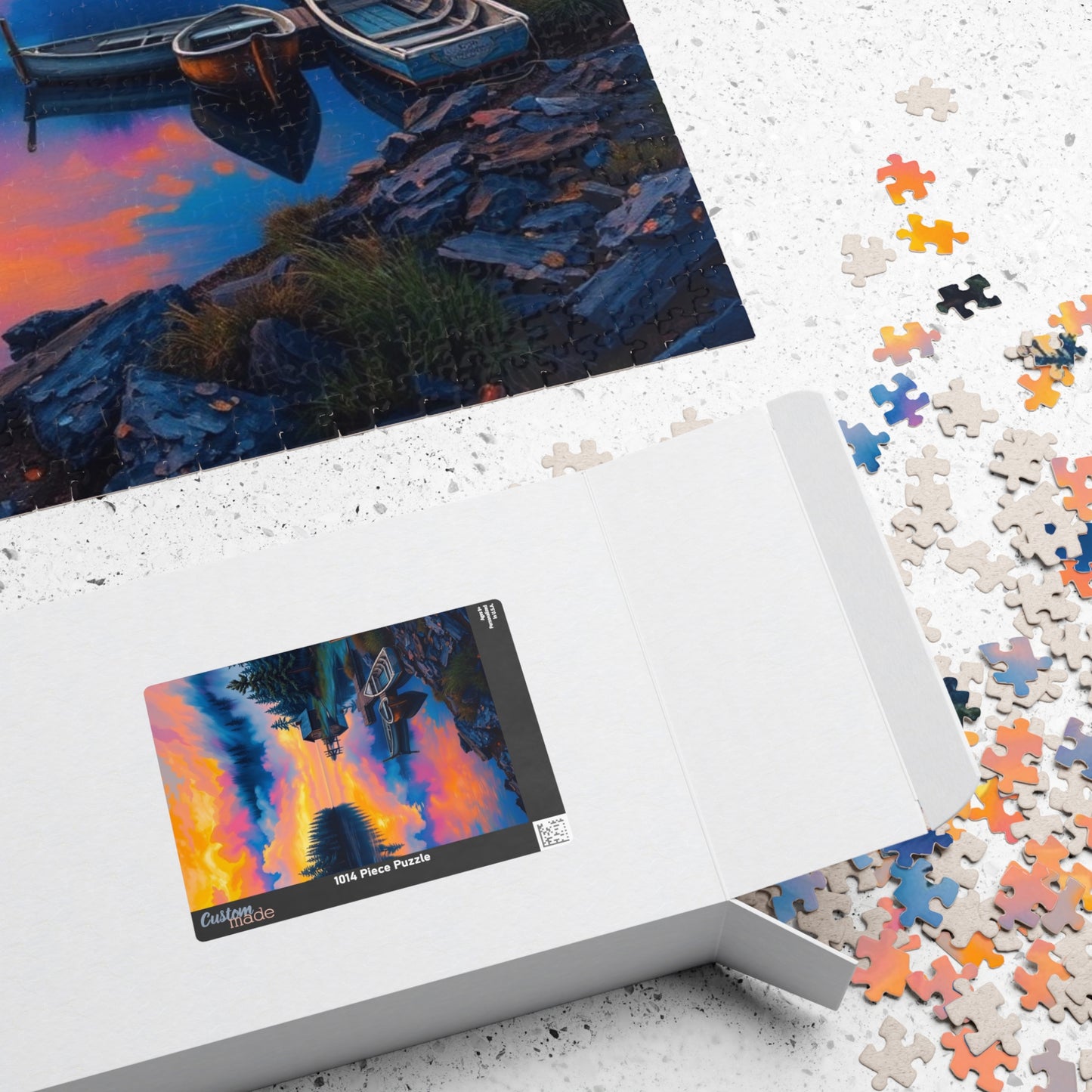 Scenic Puzzle with Colorful Lake Reflection, Nature Lovers Gift, Mindful Hobby, Family Game Night, Unique Home Decor Puzzle The Puzzle Chest