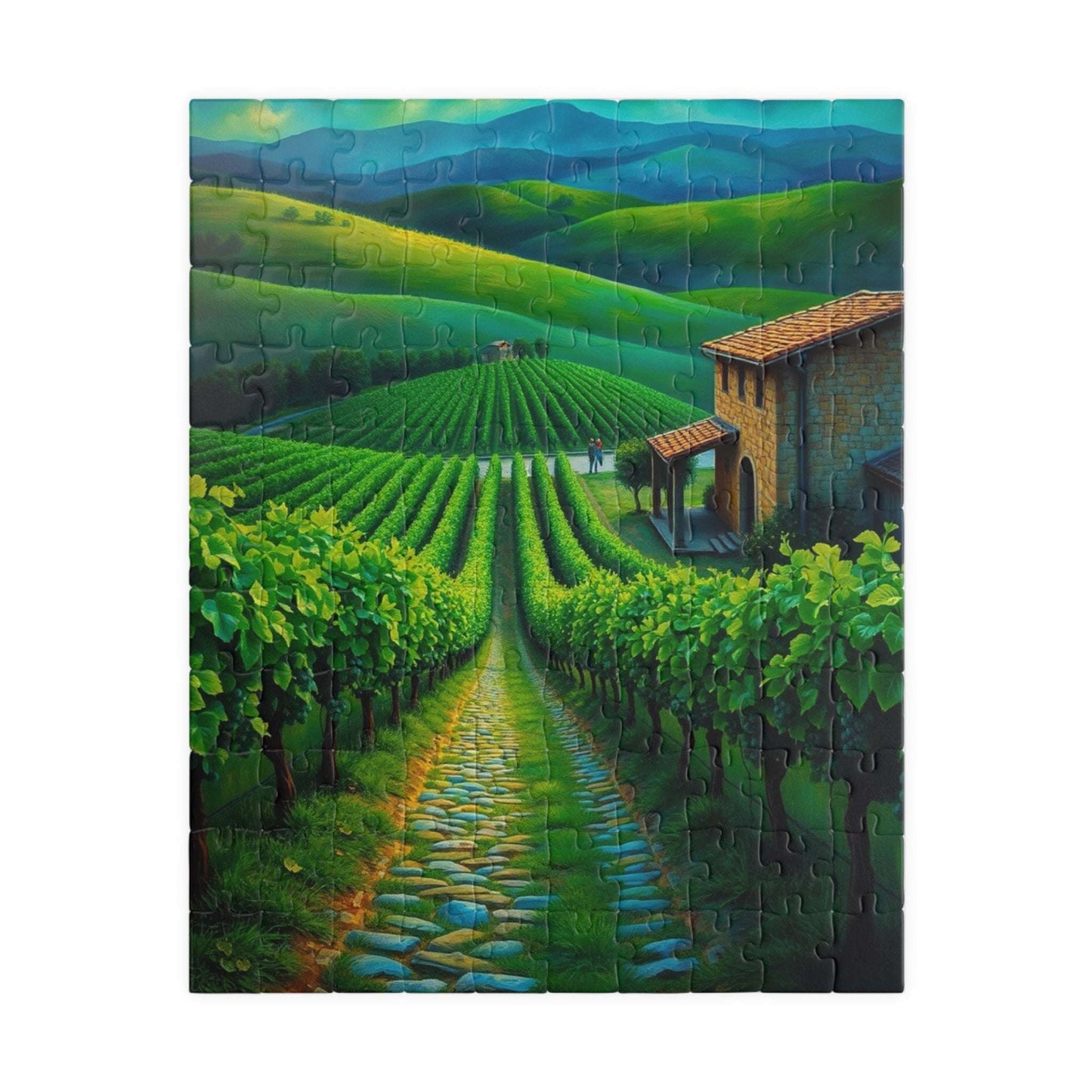 Scenic Vineyard Puzzle - 110 to 1014 Pieces, Perfect Gift for Wine Lovers, Family Game Night, Relaxation, Home Decor 110 pcs (Vertical) Puzzle The Puzzle Chest