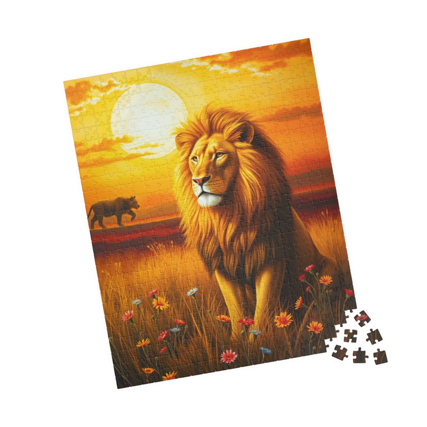 Majestic Lion Puzzle, Leo Zodiac Sign Jigsaw Game for Adults, Animal Lover Astrology Enthusiast Gift, Family Activity, Solo Fun Brain Teaser Puzzle The Puzzle Chest