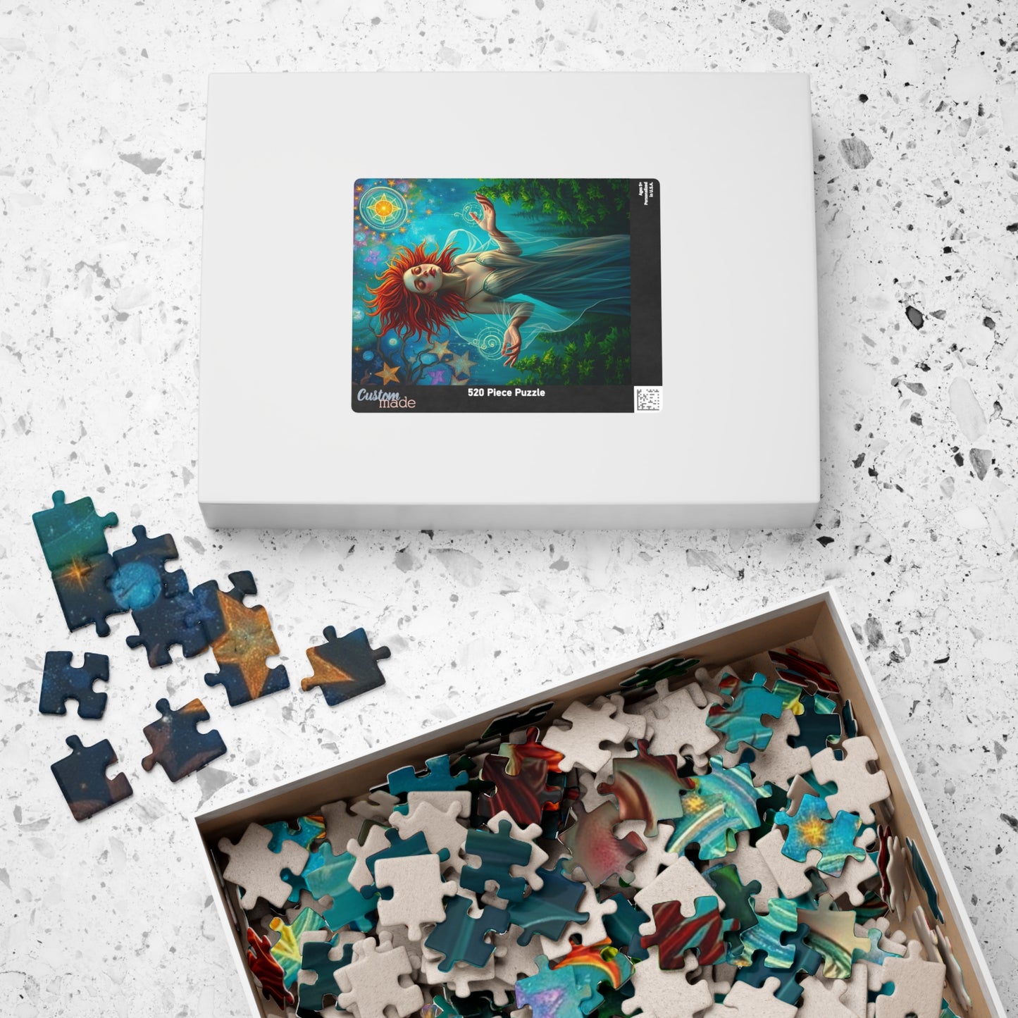 Otherworldly Witch Puzzle, 110-1014 Piece Galaxy and Forest Scene Jigsaw Game, Fantasy Art, Family Activity, Puzzle Lover Gift, Relaxation