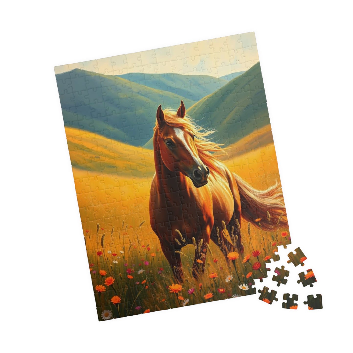 Horse Landscape Puzzle - Jigsaw Gift for Animal Lovers, Home Entertainment, Quiet Time Activity, Family Fun, Mindfulness Game for Friends Puzzle The Puzzle Chest