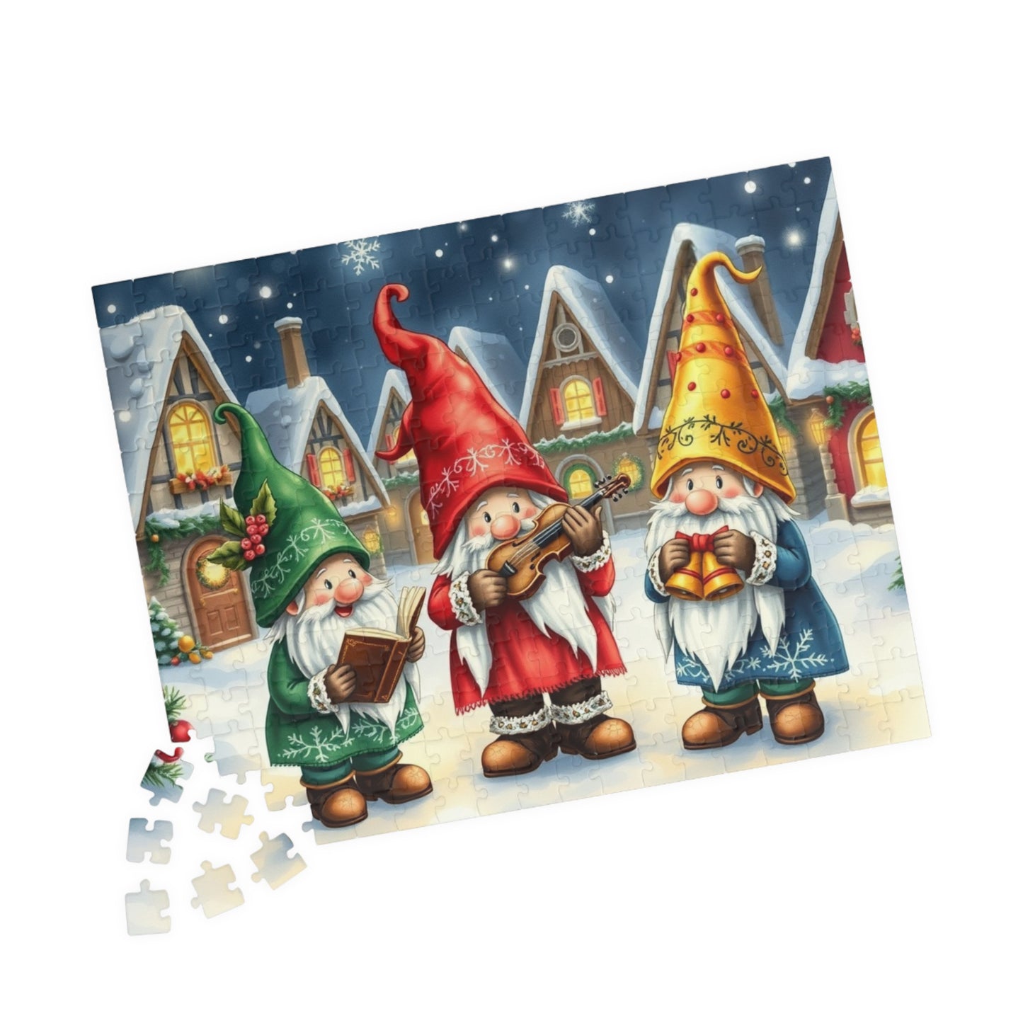 Christmas Gnome Puzzle - Festive Winter Holiday Jigsaw Puzzle 252 pcs (Horizontal) Puzzle The Puzzle Chest