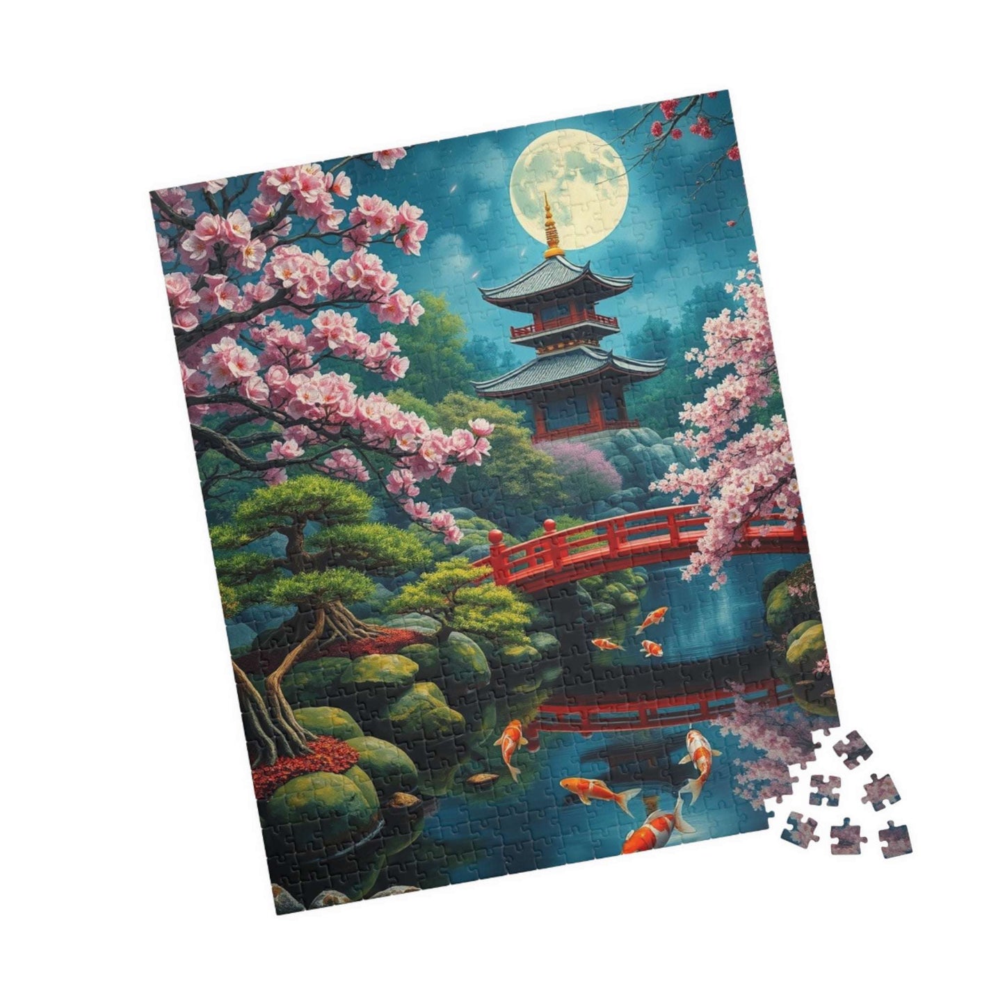 Scenic Koi Pond Puzzle, Relaxing Nature Art, Landscape Game Great for Family Time, Gifts for Puzzle Lovers, 110-1014 Piece Options Puzzle The Puzzle Chest