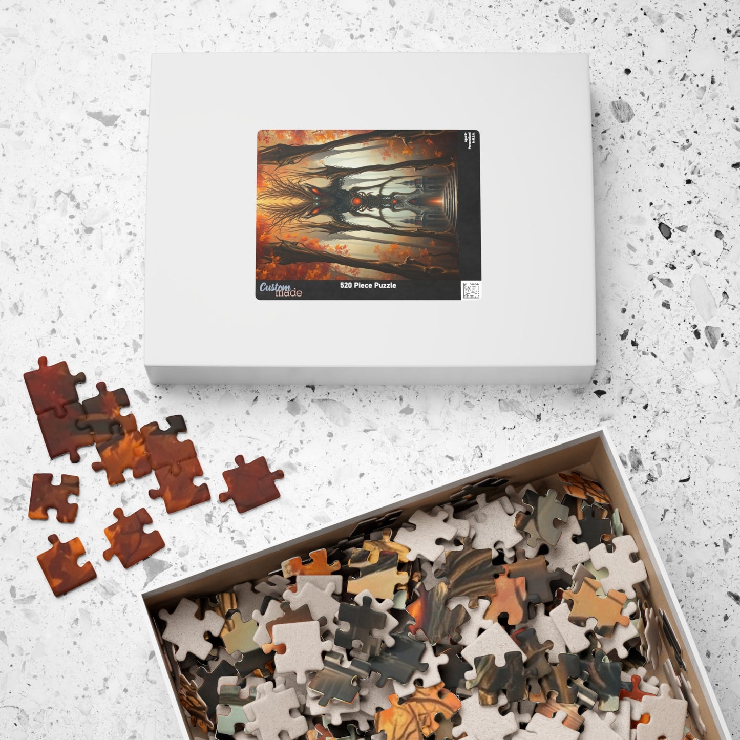 Enigmatic Forest Creature Puzzle | 110, 252, 520, 1014-piece | Dark Fantasy Art, Unique Gift for Puzzle Lover, Cozy Nights Solo Fun, Mindful Puzzle The Puzzle Chest