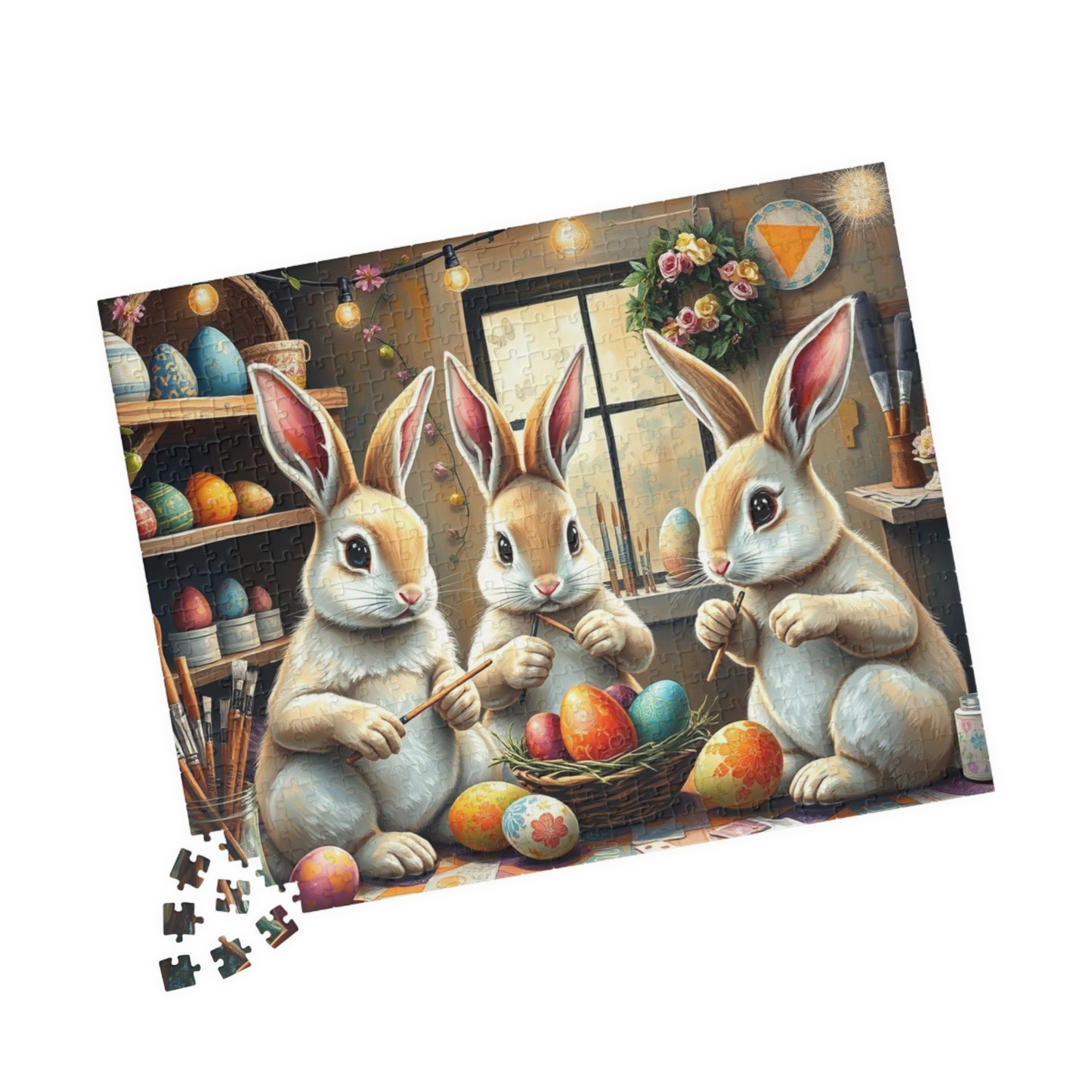 Whimsical Easter Bunny Puzzle, Family Fun Jigsaw Game, Spring Home Entertainment, Holiday Activity, Mindfulness Gift for Friends Puzzle The Puzzle Chest