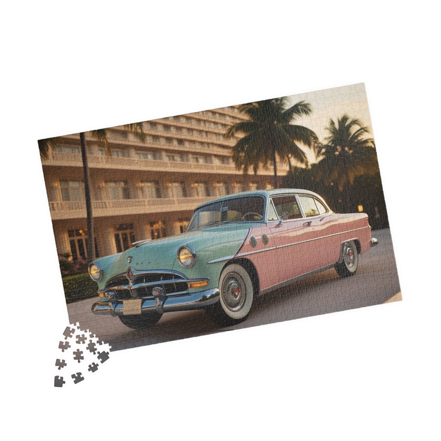 Vintage Car Puzzle - Classic 1956 Packard Caribbean, Nostalgic Jigsaw Game Puzzle The Puzzle Chest