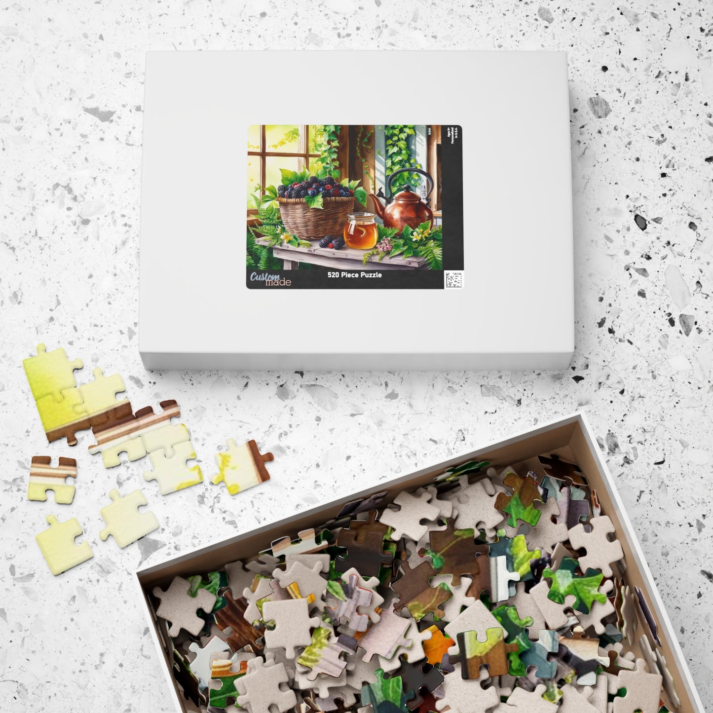 Foodie Jigsaw Puzzle, Quaint Kitchen Wild Berries and Honey 110-1014 Piece, Cabin Fever Activity, Brain Teaser, Unique Gift for Nature Lover Puzzle The Puzzle Chest