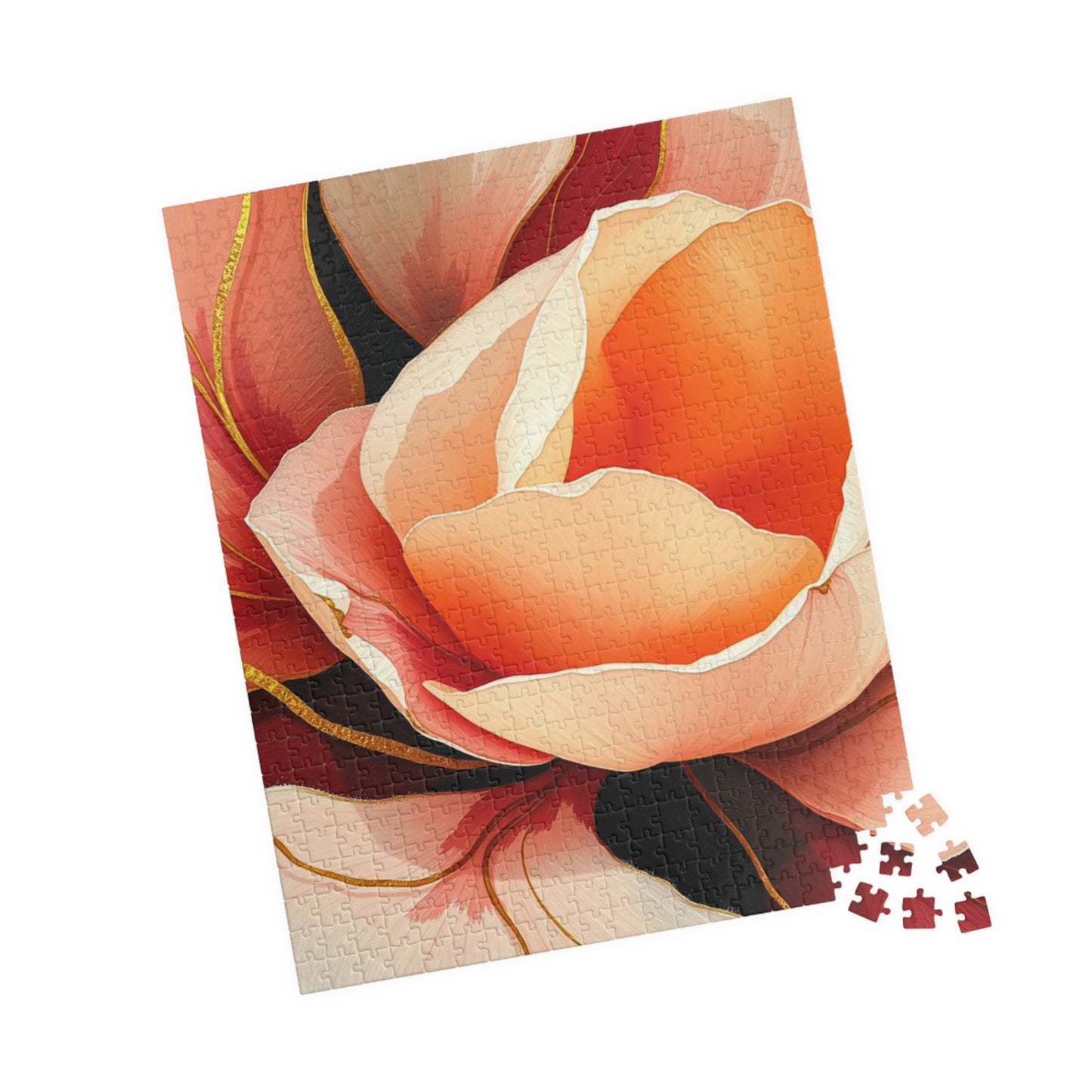 Floral Puzzle - Beautiful Rose Design Jigsaw Puzzle for Flower Lovers, Home Entertainment, Family Fun, Thoughtful Gift for All Occasions Puzzle The Puzzle Chest