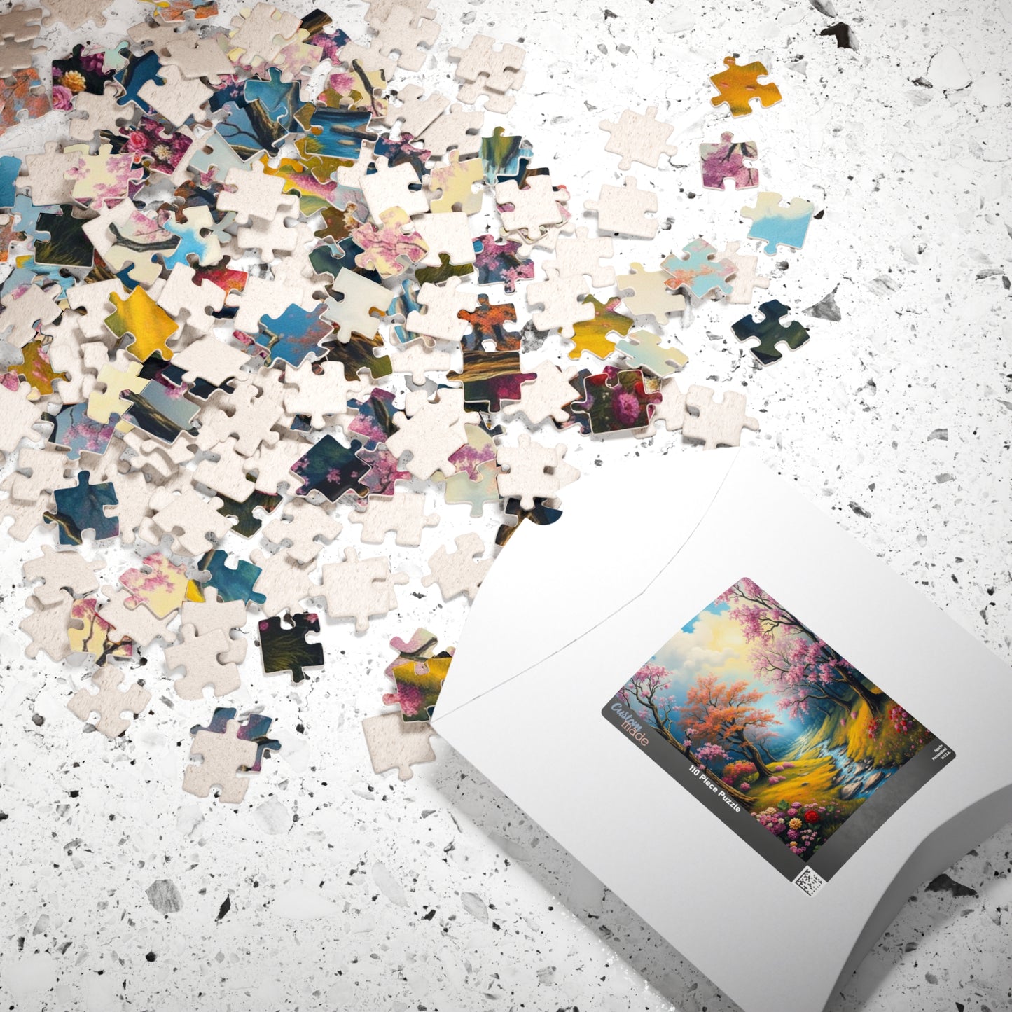 Puzzle, Spring Landscape with Colorful Trees Flowers and Greenery - 110-1014 Piece Jigsaw, Family Activity, Home Decor, Stress Relief, Gift Puzzle The Puzzle Chest